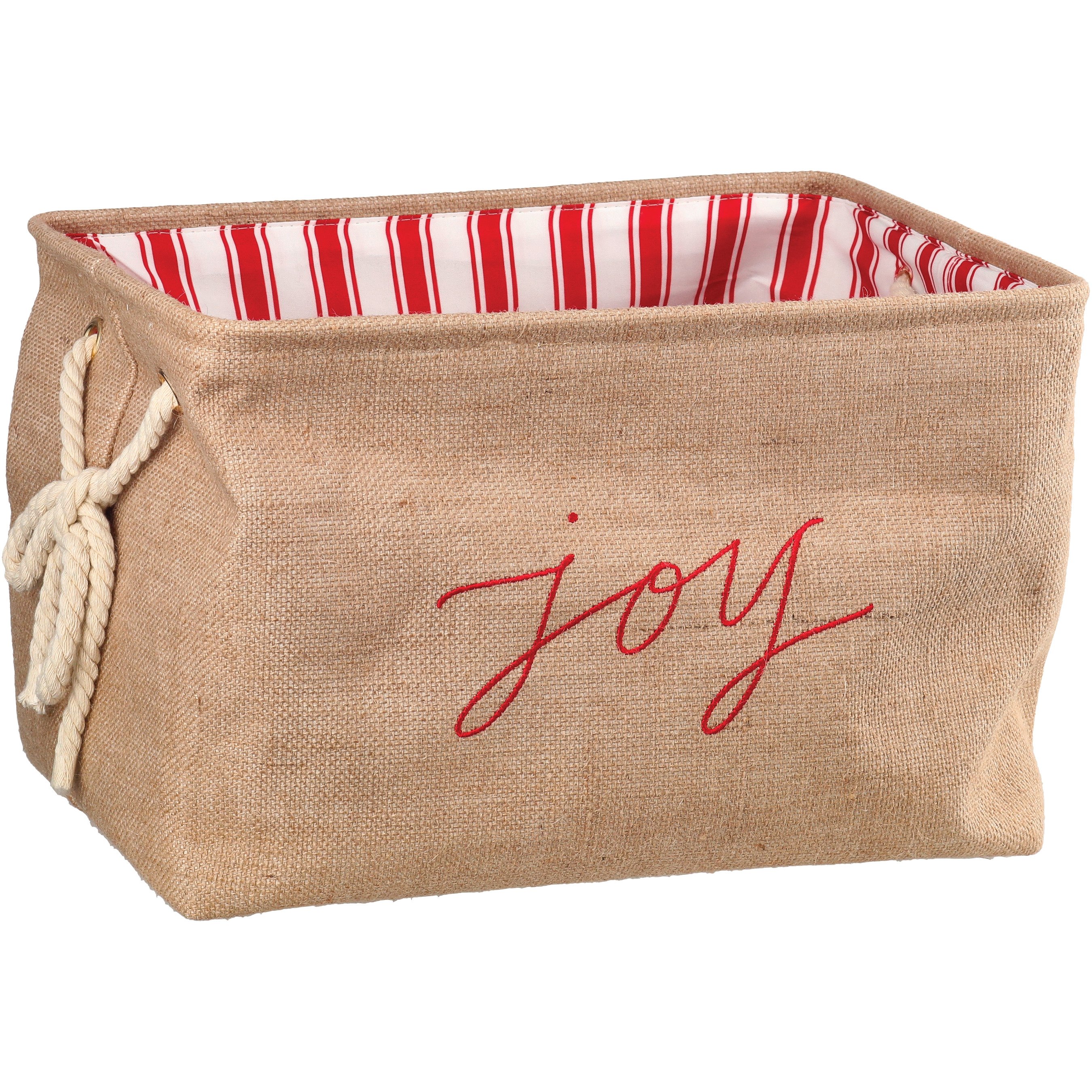Destination Holiday Joy Burlap Storage Bin Shop Storage bins at HEB