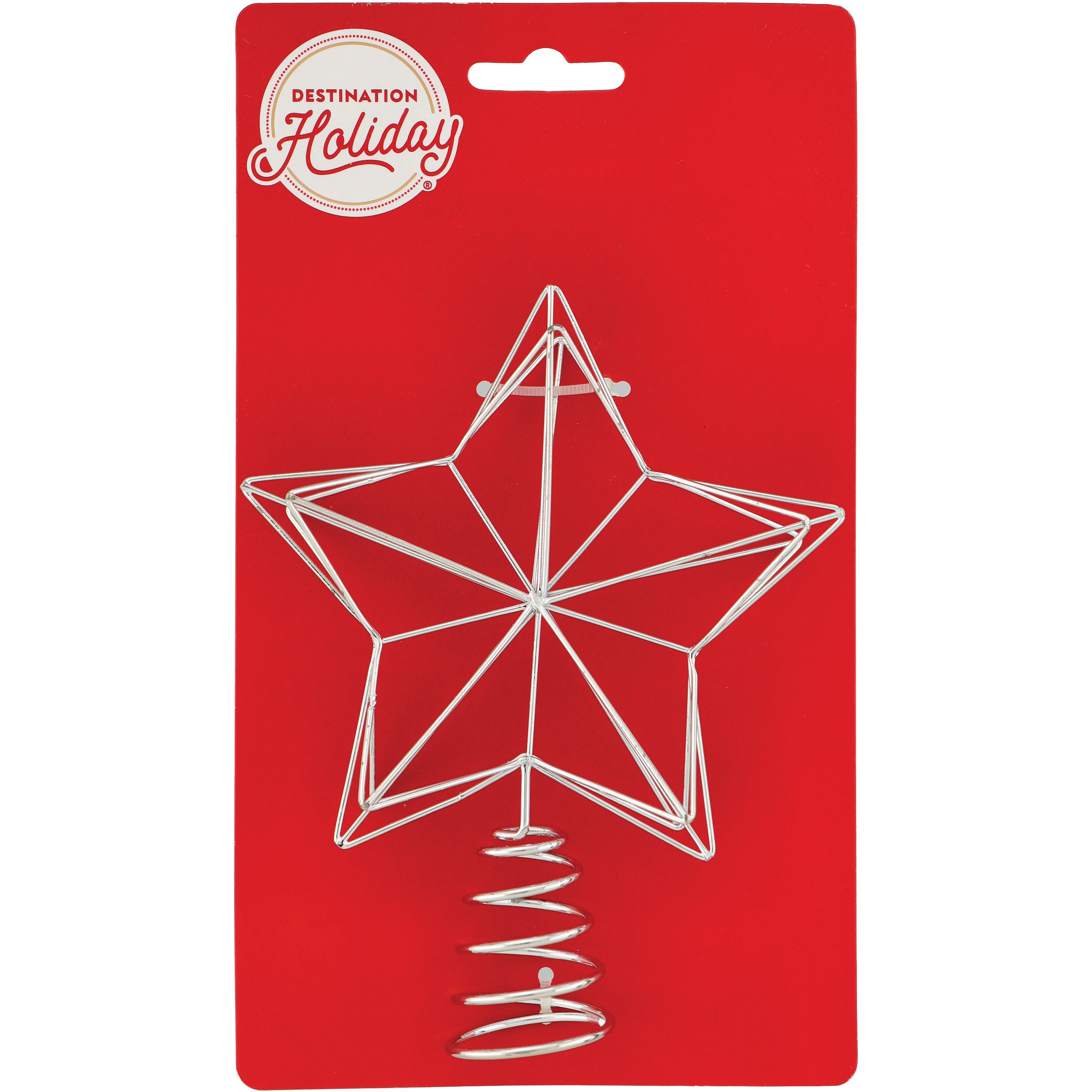 Destination Holiday Mini Star Tree Topper Silver Shop Seasonal