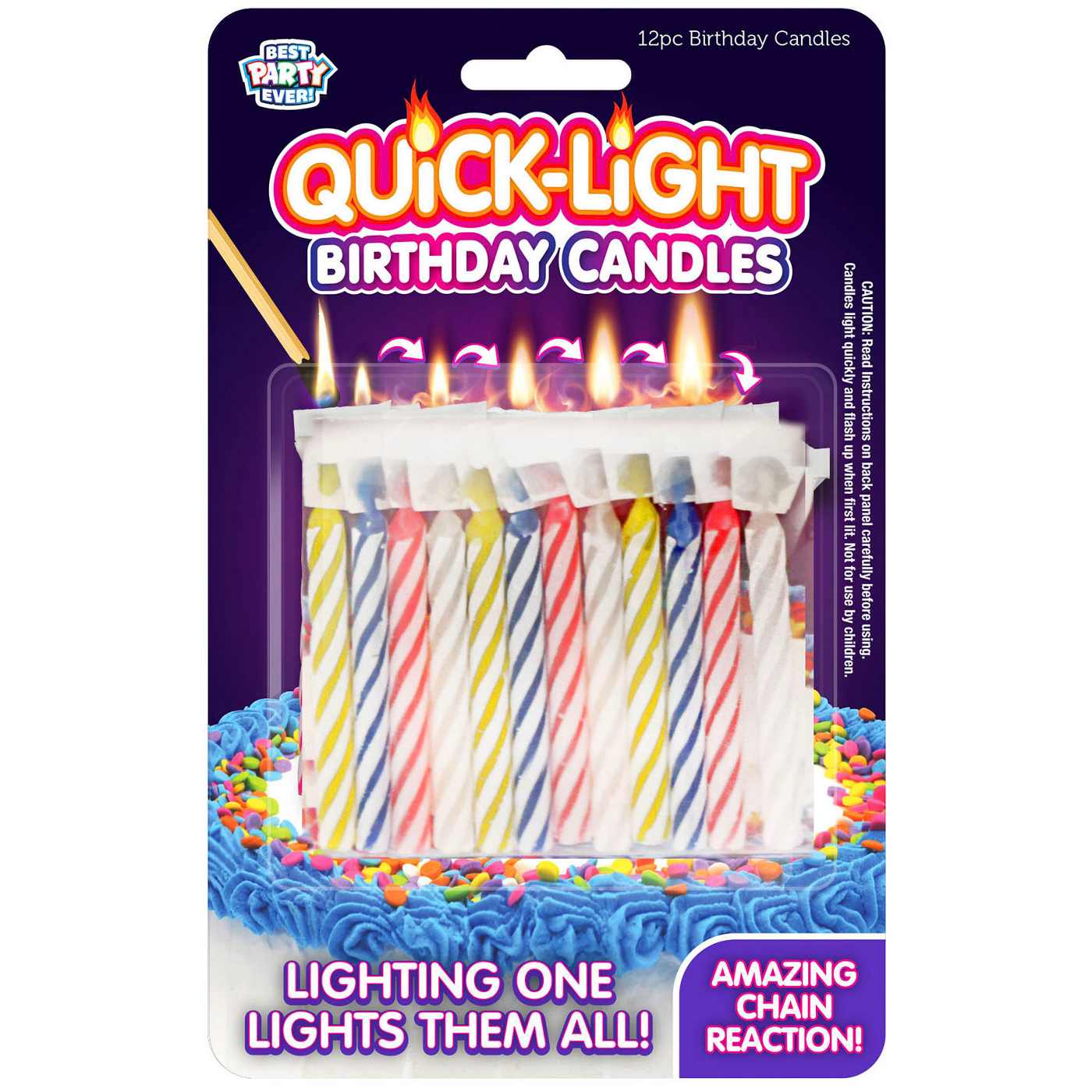 Best Party Ever Quick-Light Birthday Candles; image 1 of 2