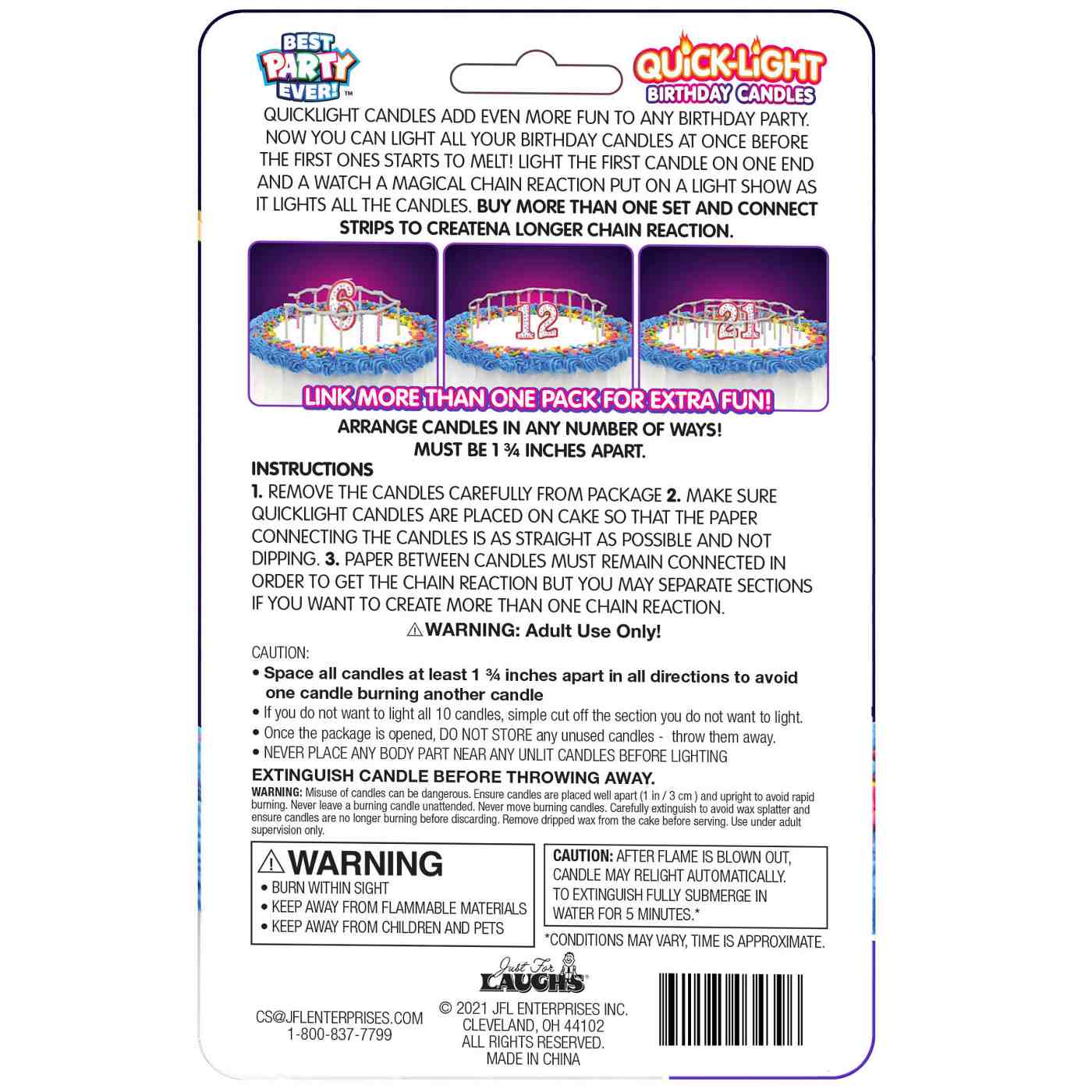 Best Party Ever QuickLight Birthday Candles Shop Birthday candles at