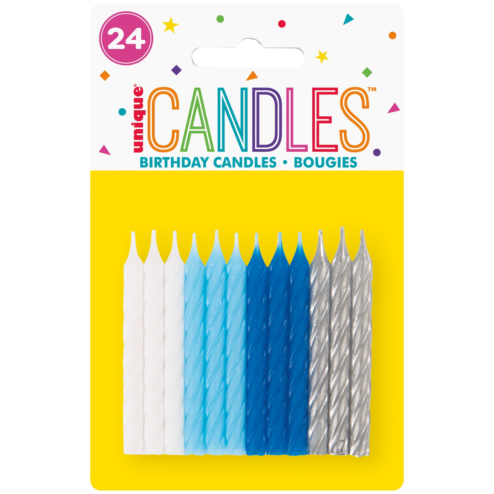 Unique Spiral Birthday Candles - Assorted Blue - Shop Birthday Candles ...