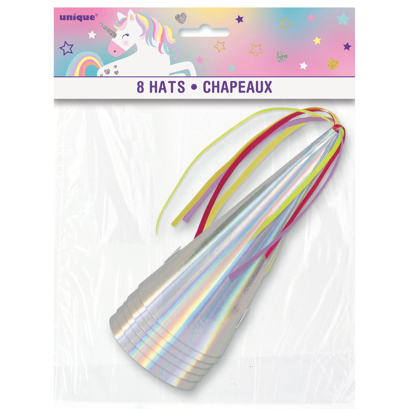 Unique Iridescent Unicorn Horn Party Hats; image 1 of 2