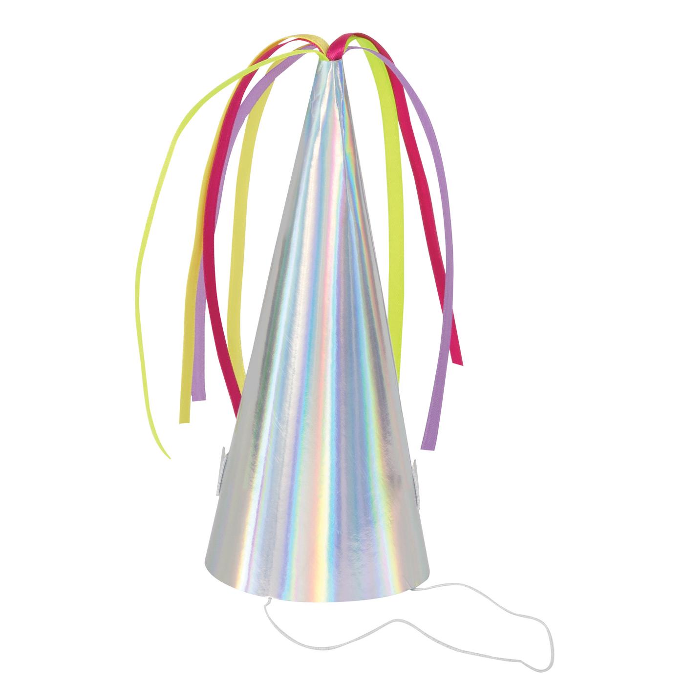 Unique Iridescent Unicorn Horn Party Hats; image 2 of 2