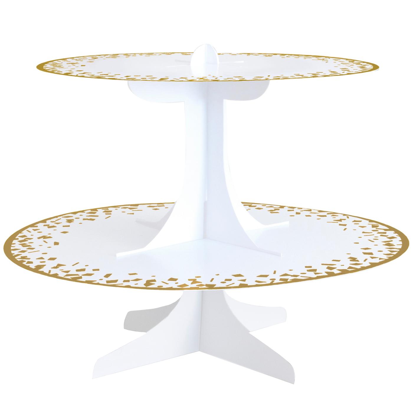 Unique Gold Foil Cardboard Cupcake Stand Shop Party Decor at HEB