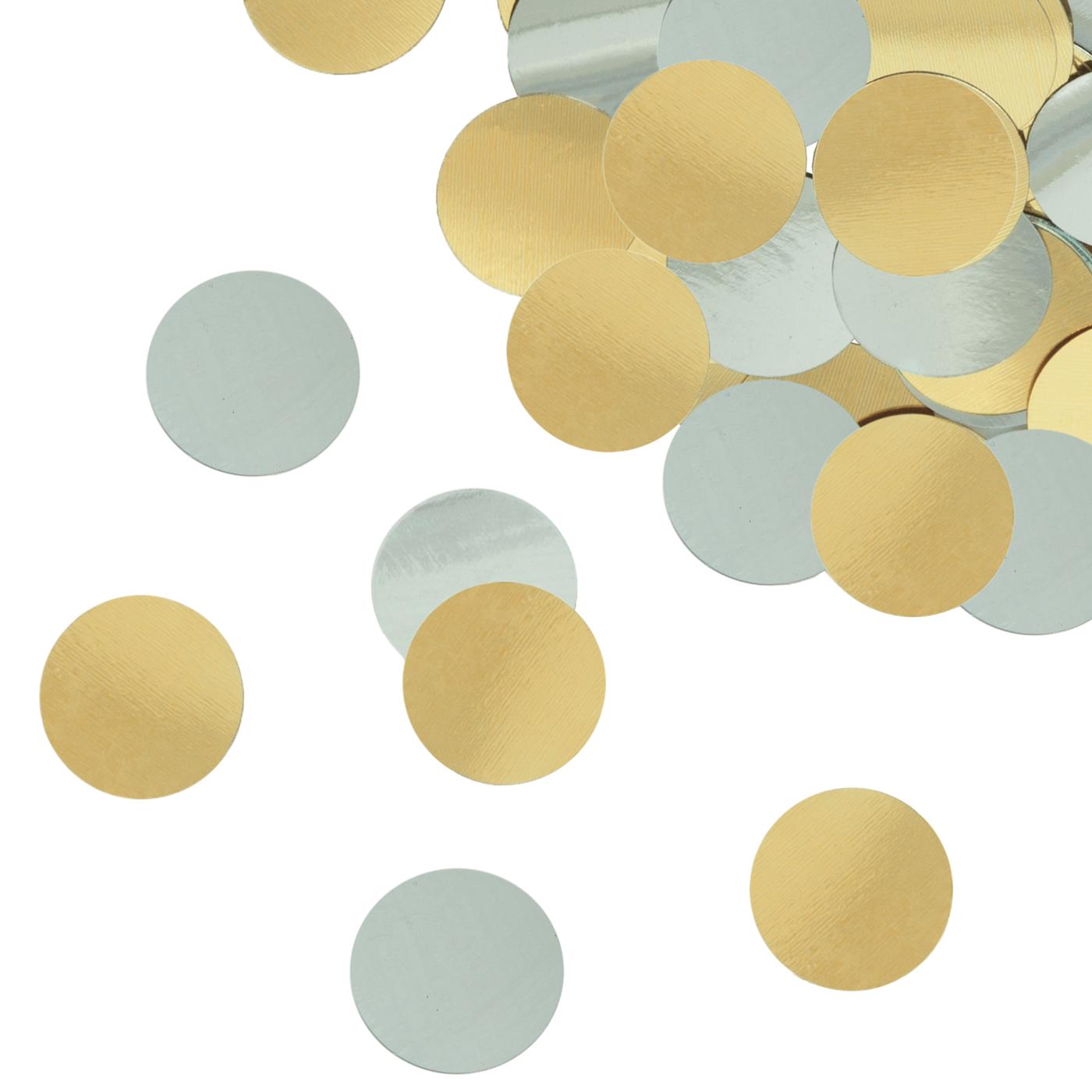 Unique Gold/Silver Foil Confetti Party Decor; image 2 of 2