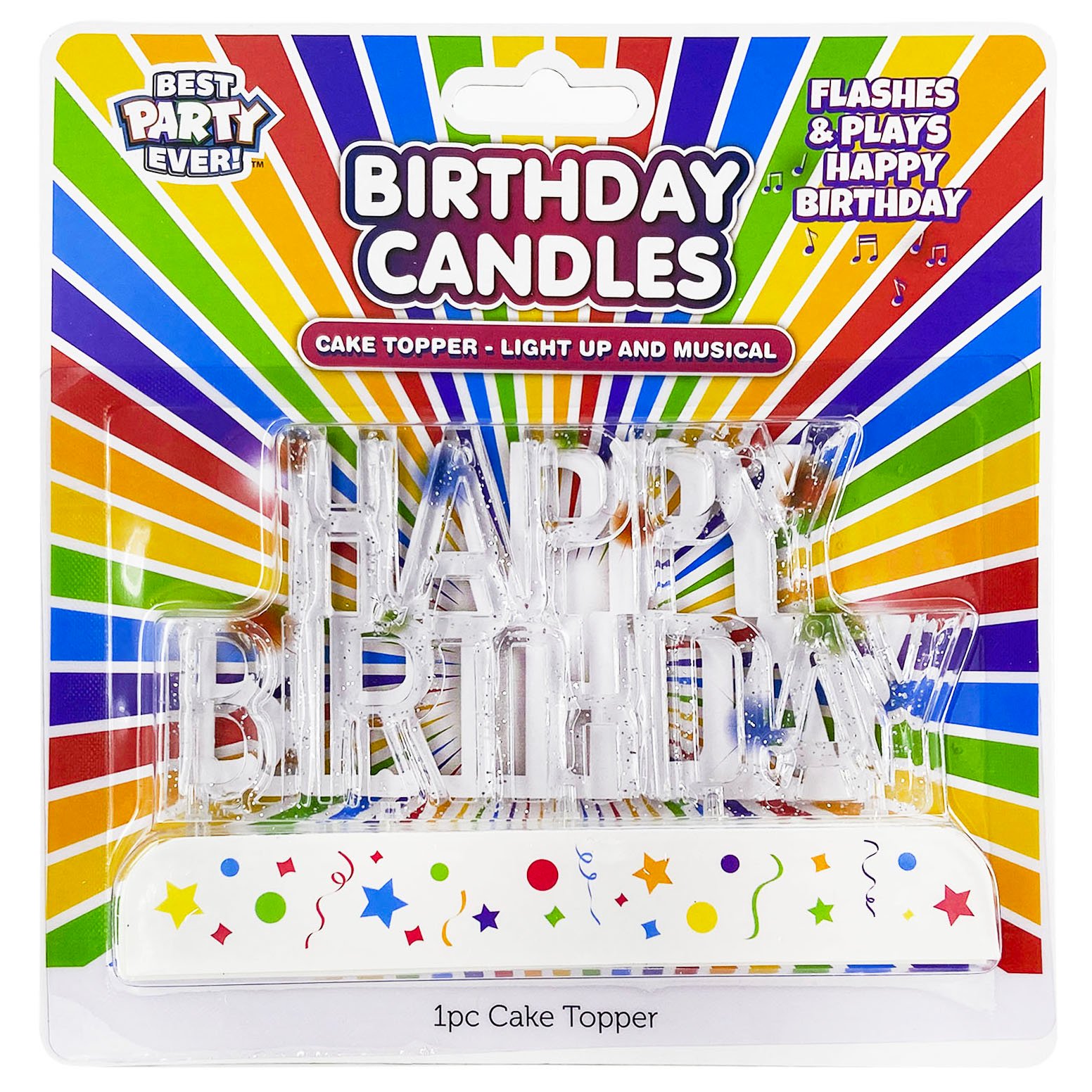 Best Party Ever Happy Birthday Light-Up Singing Cake Topper - Shop ...