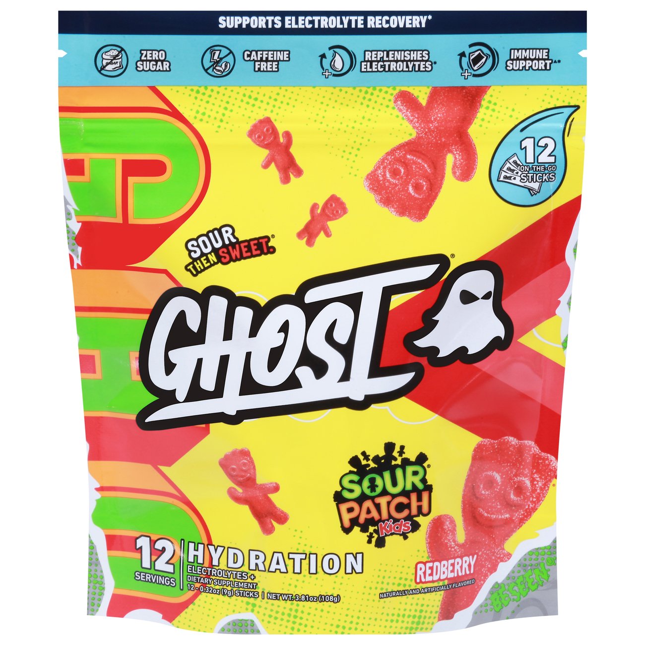 Ghost Hydration Sticks Sour Patch Kids Redberry Shop Diet & fitness