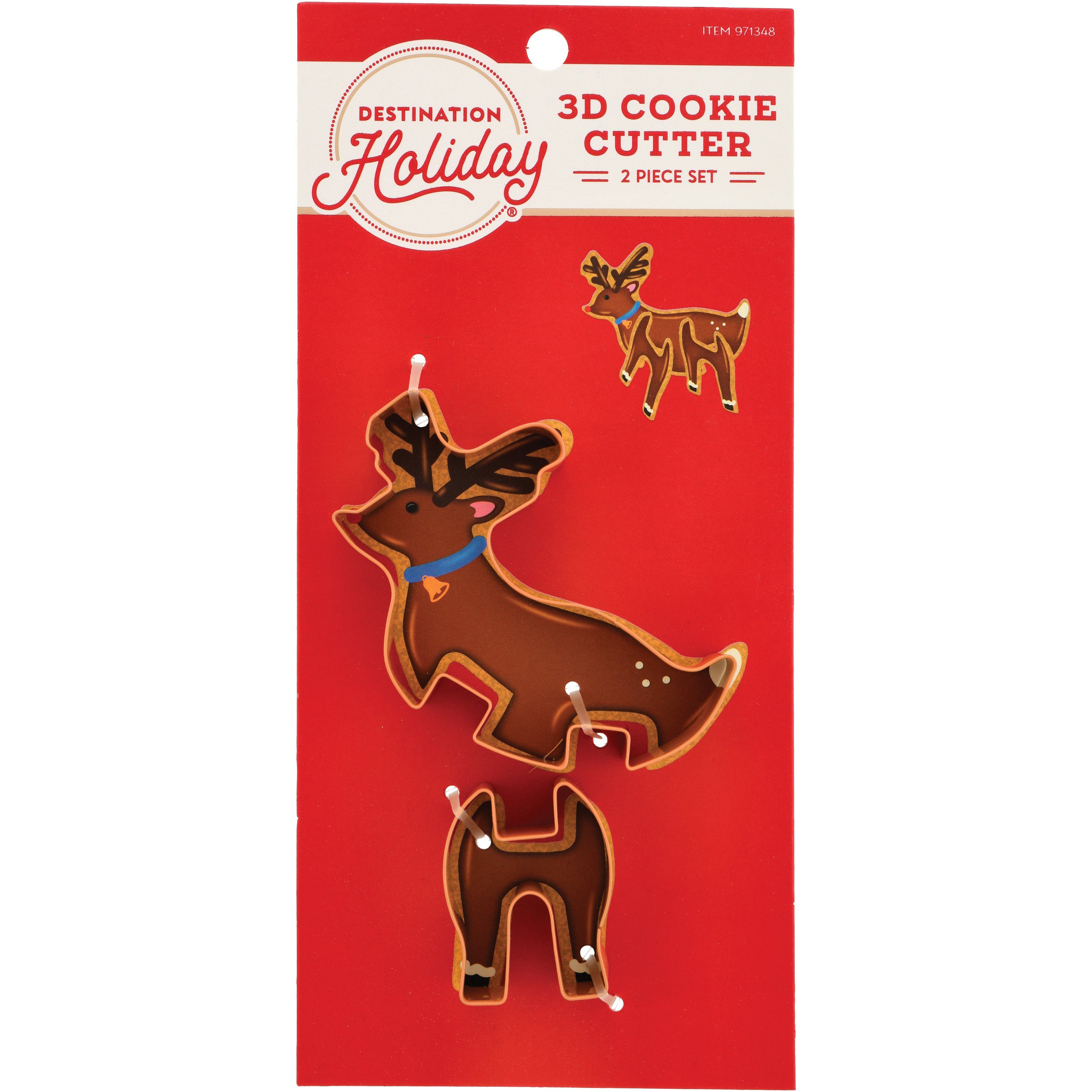 Destination Holiday Reindeer 3D Cookie Cutter Set Shop Baking tools