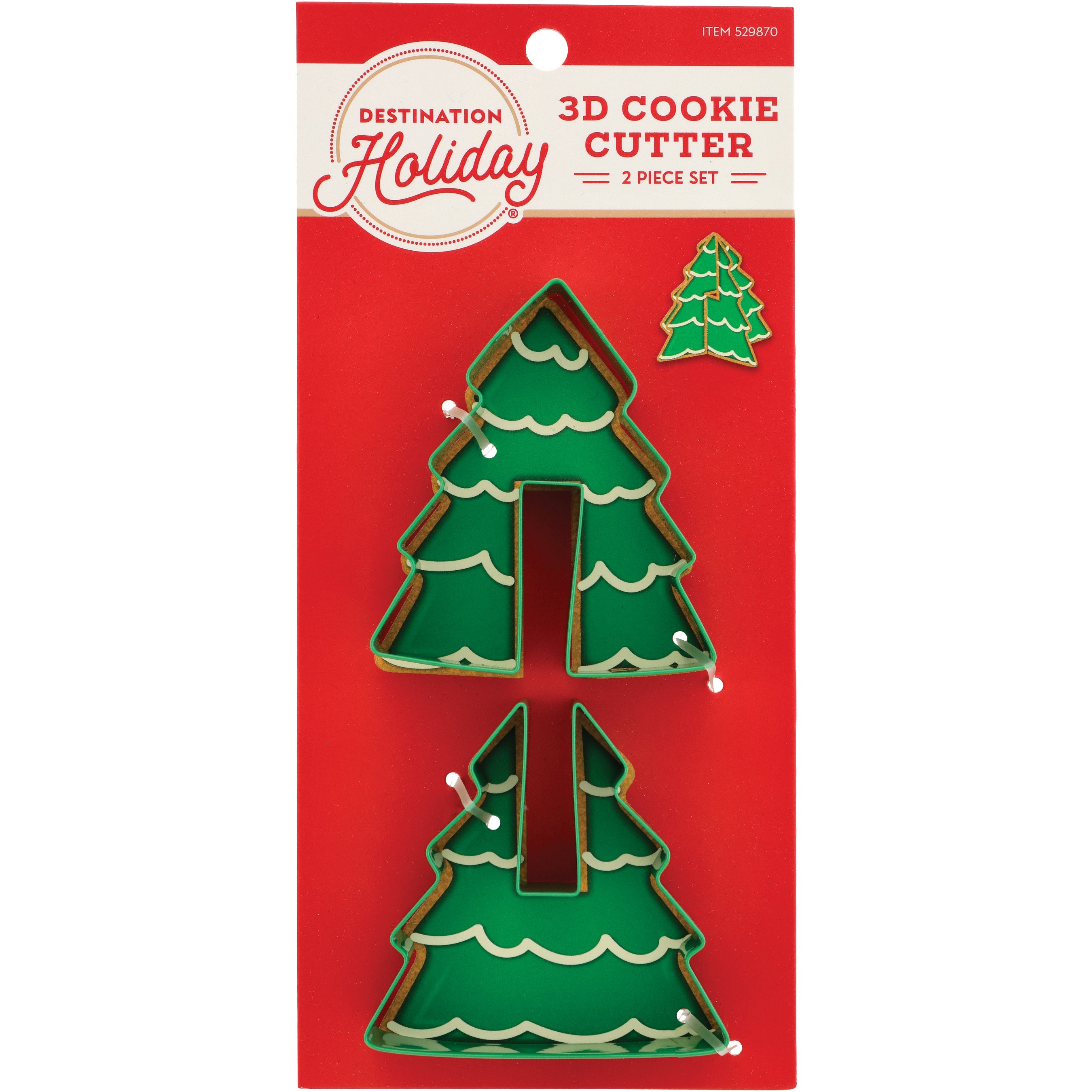 Destination Holiday Christmas Tree 3D Cookie Cutter Set Shop Baking