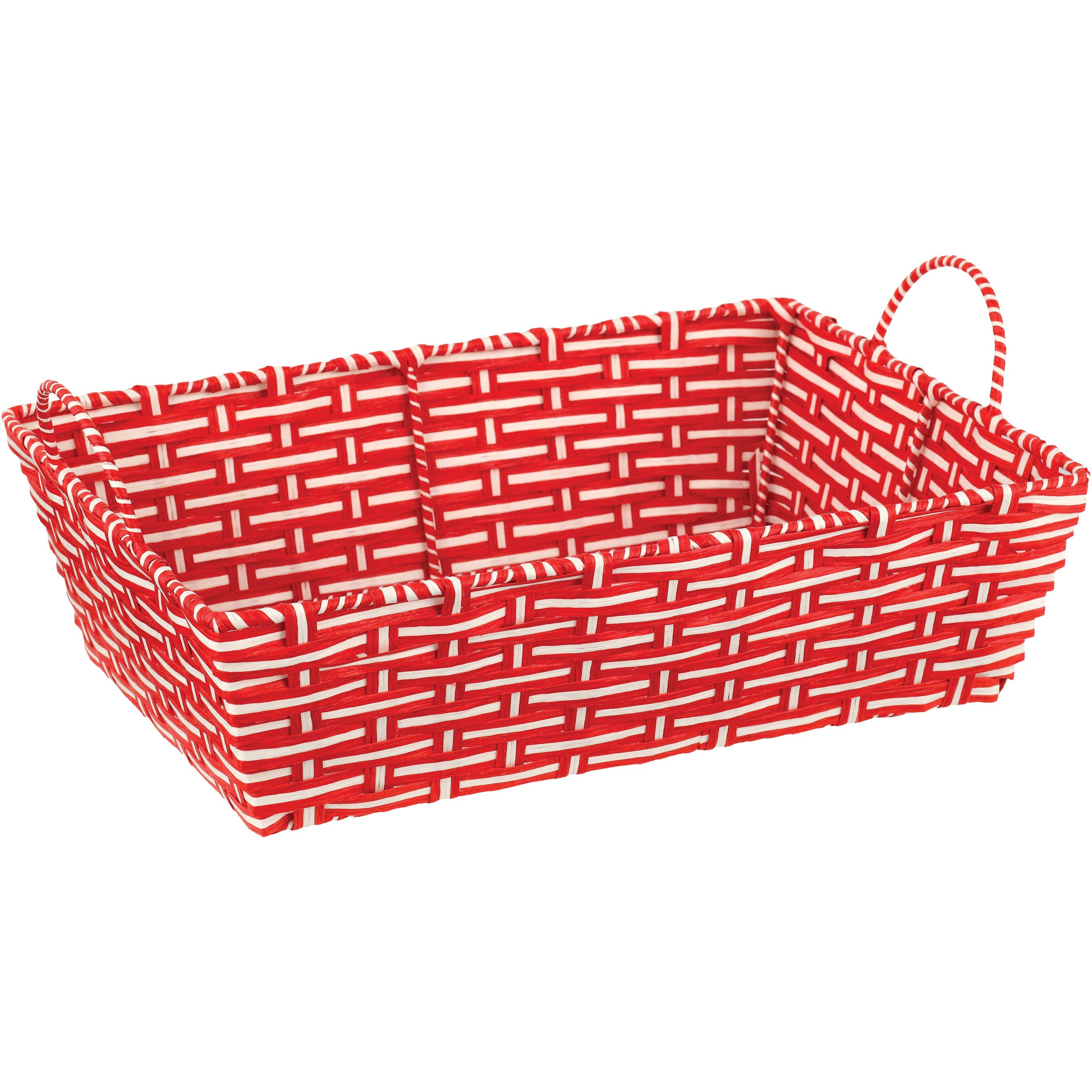 Destination Holiday Paper Tray Basket Red & White Shop Seasonal