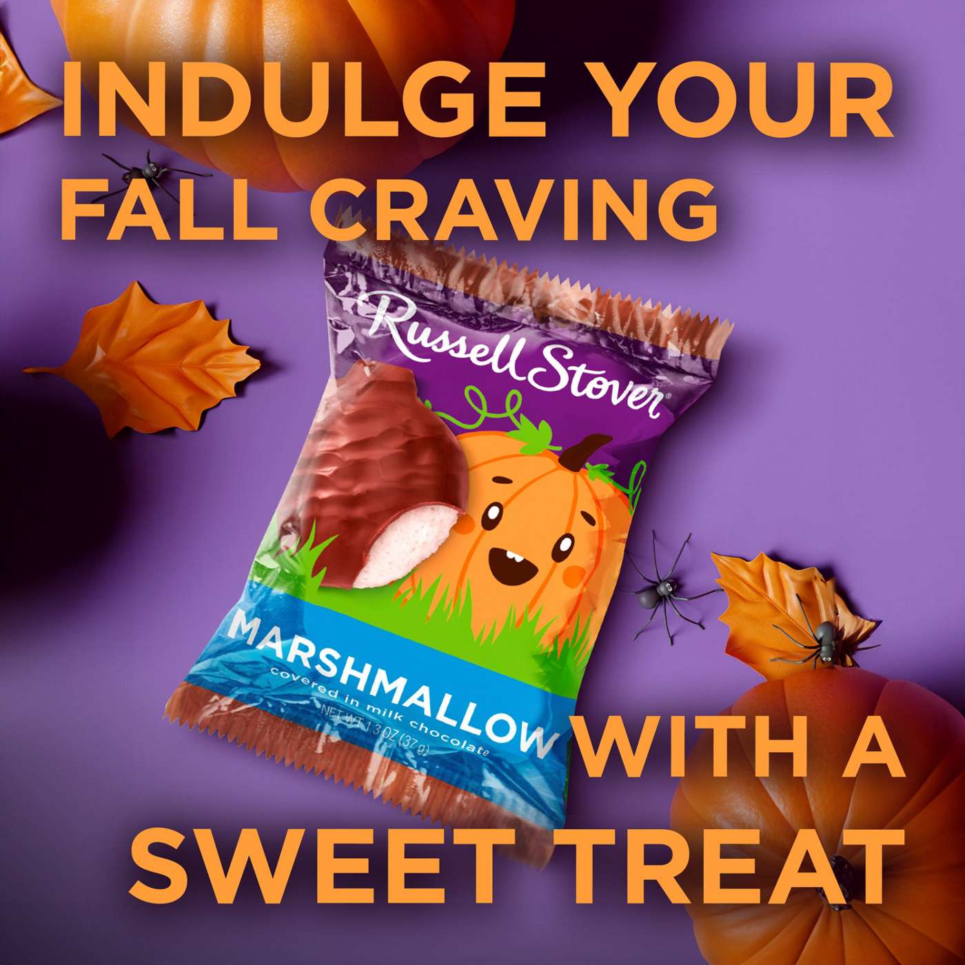 Russell Stover Milk Chocolate Marshmallow Pumpkin Halloween Candy; image 7 of 7