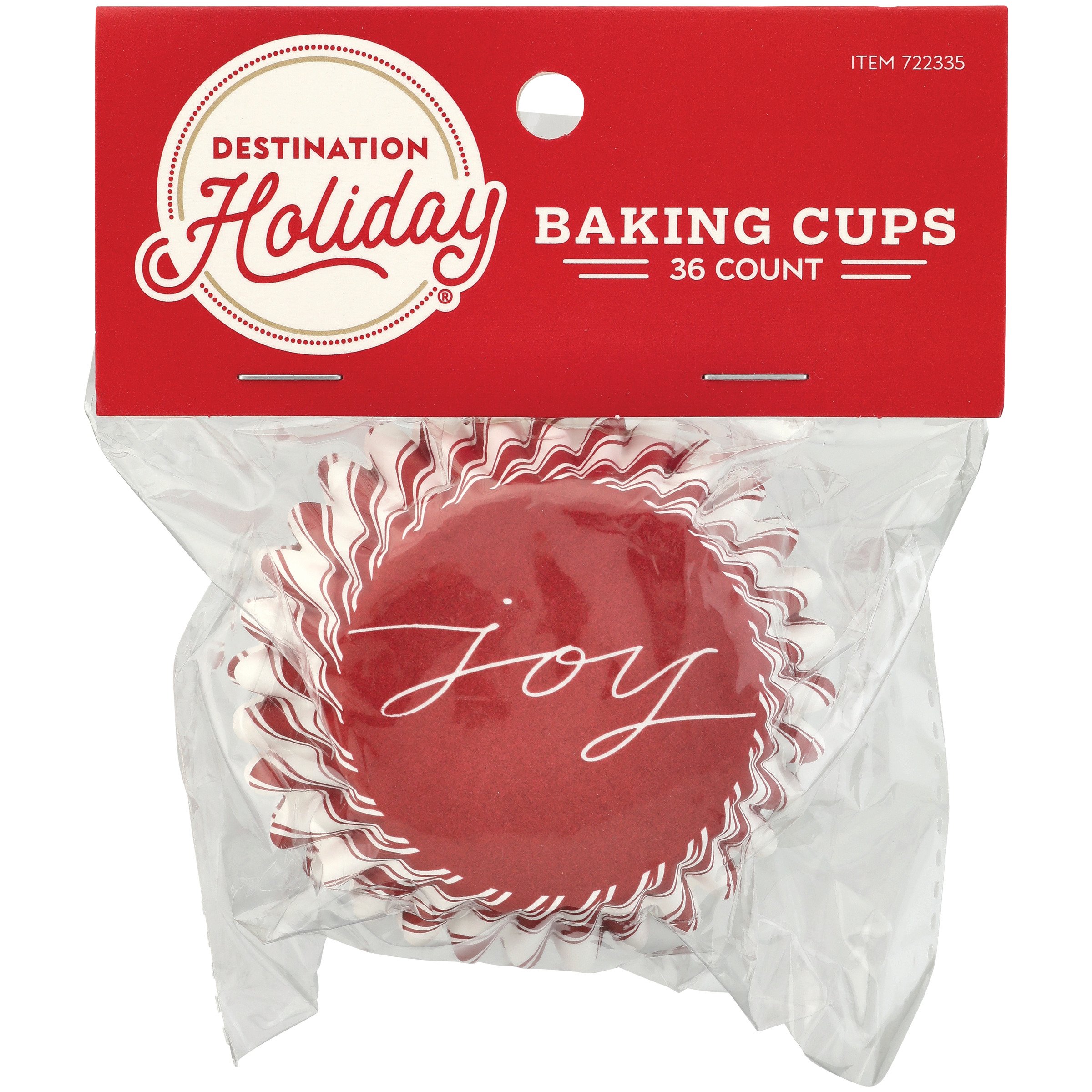 Destination Holiday Joy Red & White Stripes Baking Cups Shop Baking