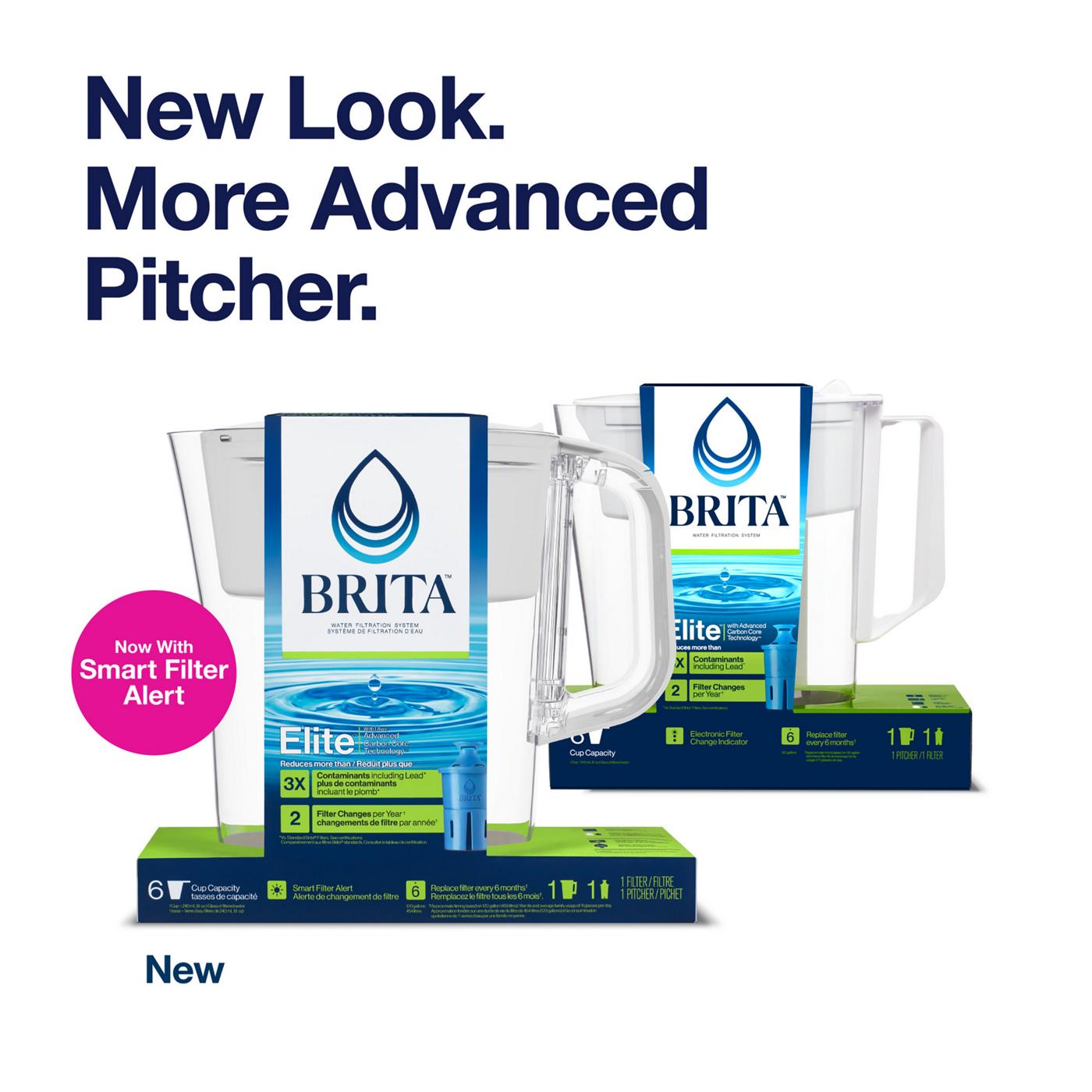 Brita Elite Water Filtration System Pitcher White Shop Water