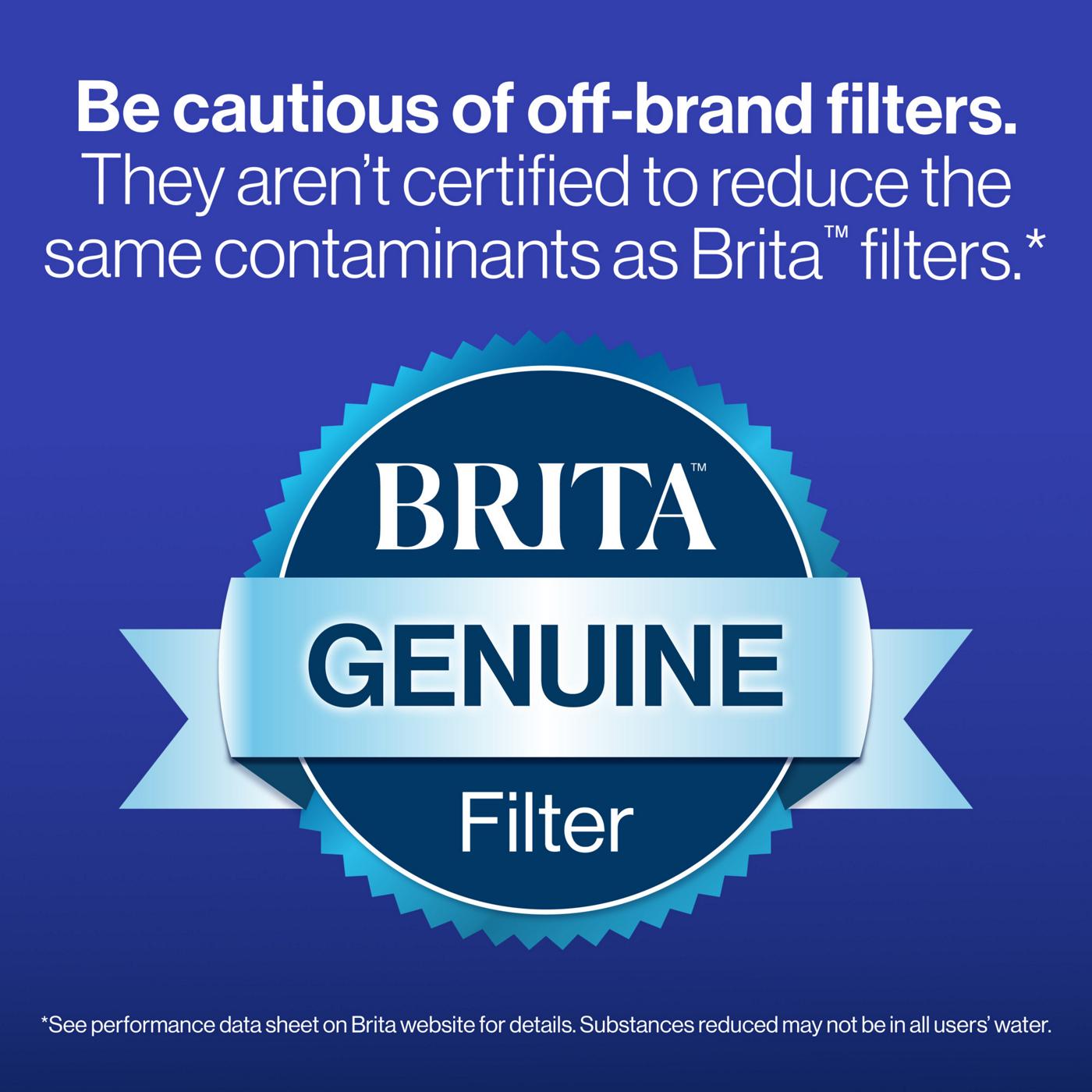 Brita Small 6 Cup Denali Water Filter Pitcher with 1 Brita Elite™ Filter, White; image 4 of 4
