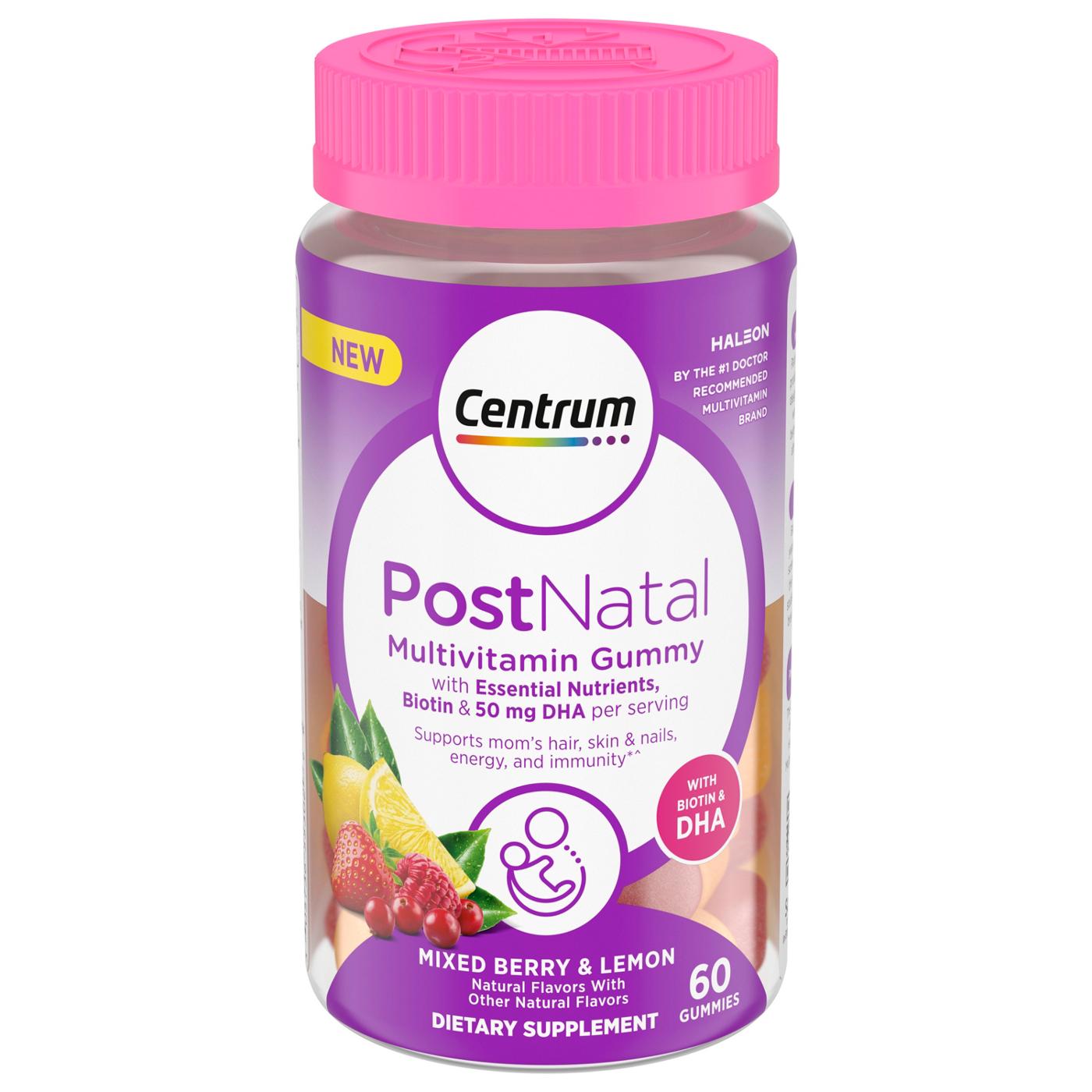 Centrum PostNatal Multivitamin Gummy - Mixed Berry & Lemon; image 1 of 2