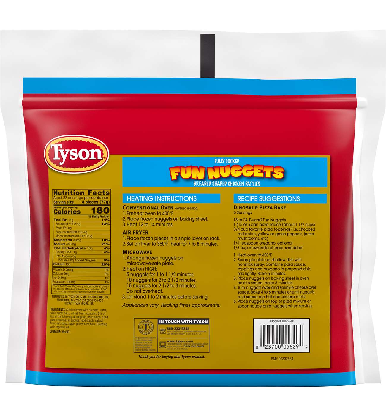 Tyson Fully Cooked Frozen Fun Nuggets - Family Pack; image 2 of 2