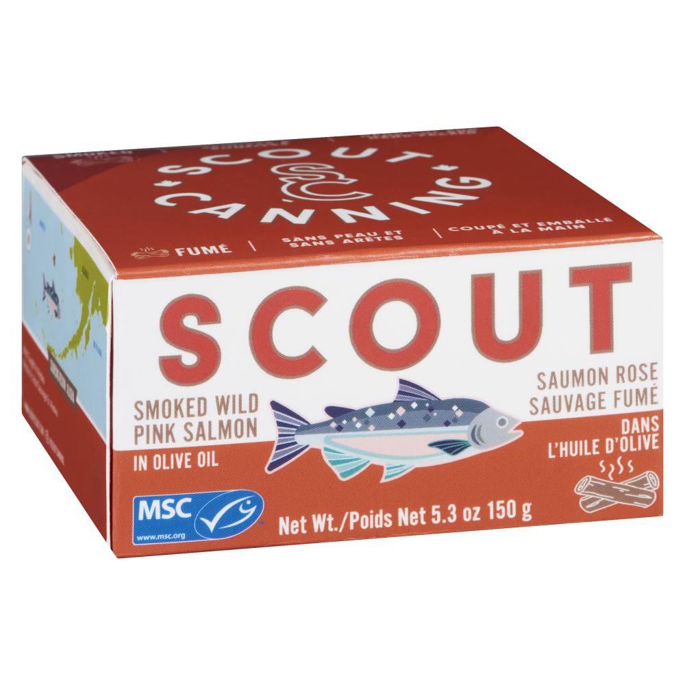 Scout Smoked Wild Pink Salmon in Olive Oil Shop Seafood at HEB