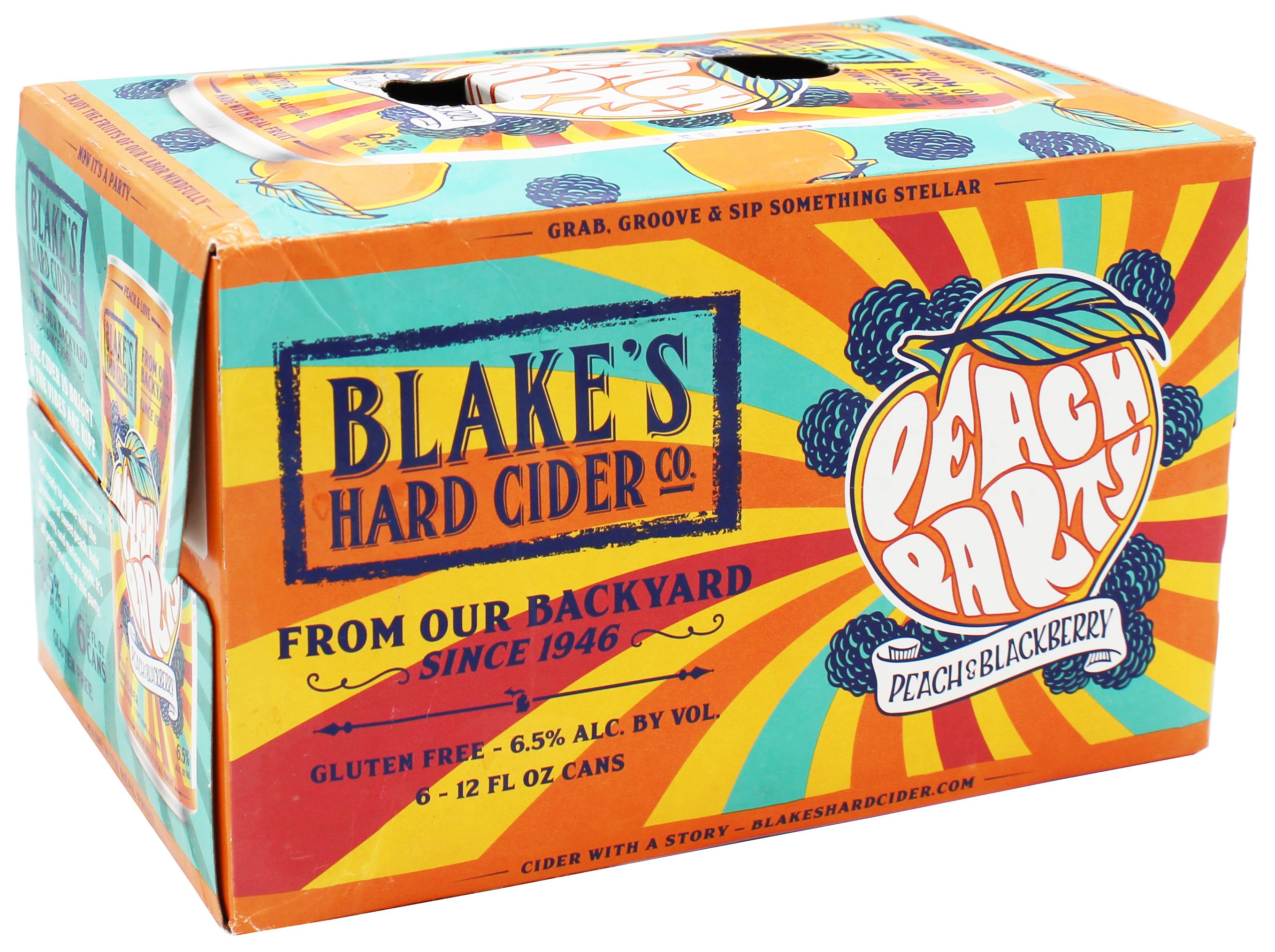 Blake's Hard Cider Co. Peach Party Hard Cider 12 Oz Cans - Shop Hard ...