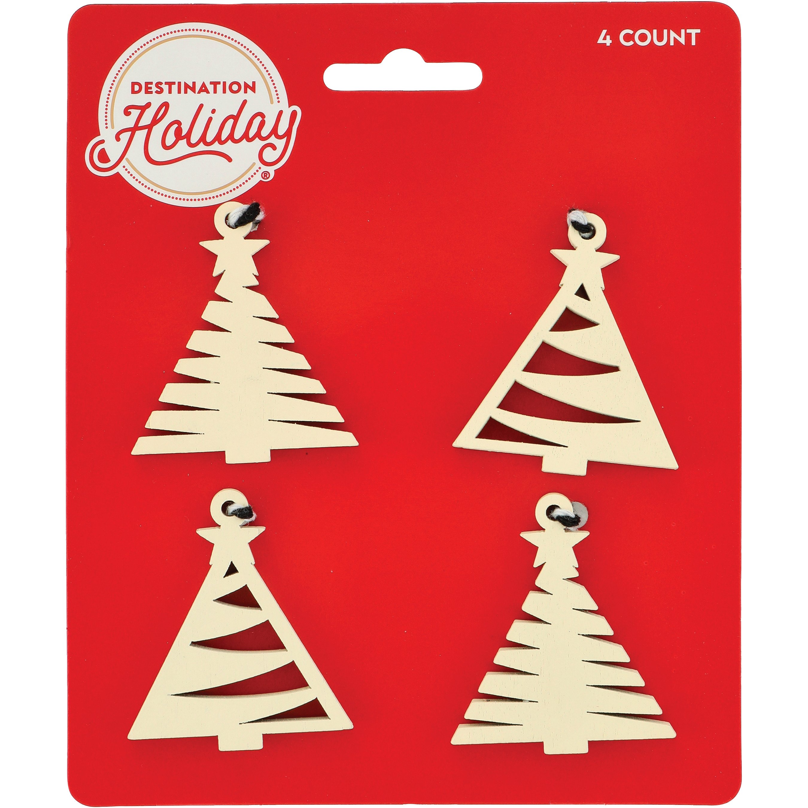 Destination Holiday Christmas Tree Mini Wooden Ornaments Shop