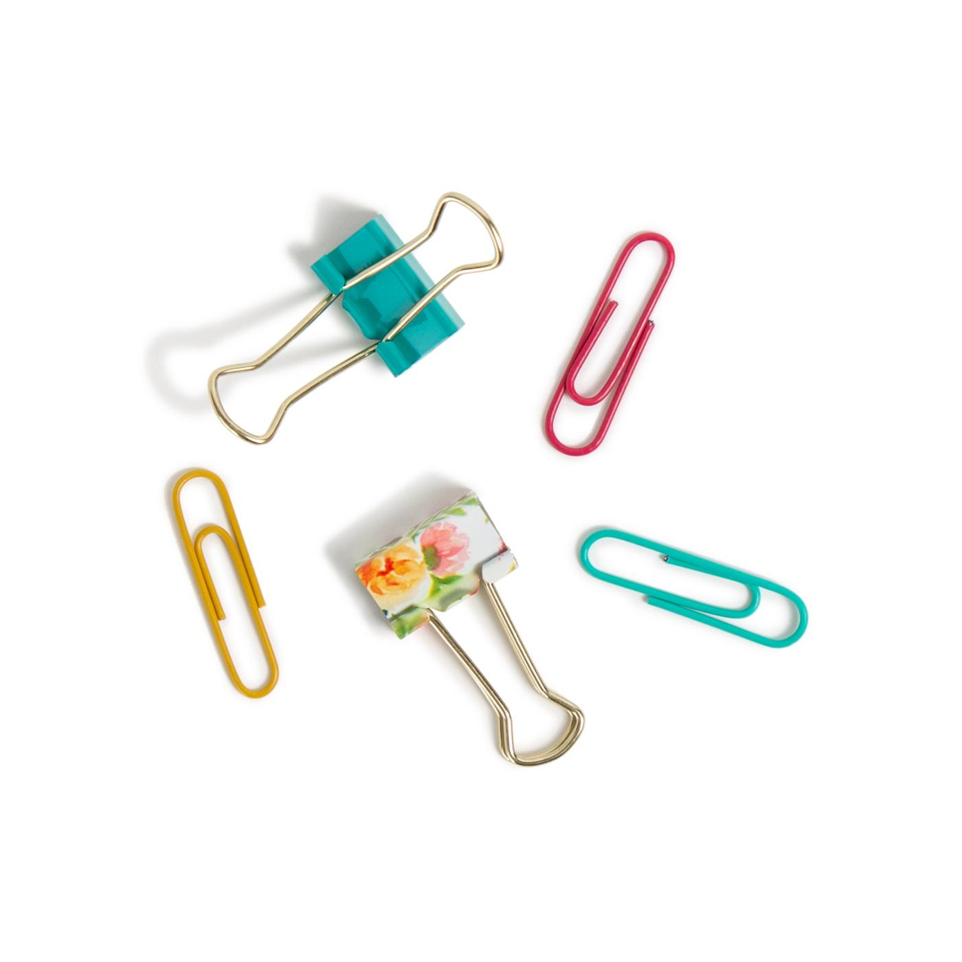 U Brands Office Clip Set - Painted Florals; image 3 of 3