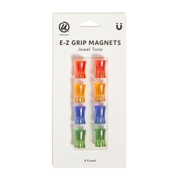U Brands E-Z Grip Magnets - Jewel Tone, 8 ct