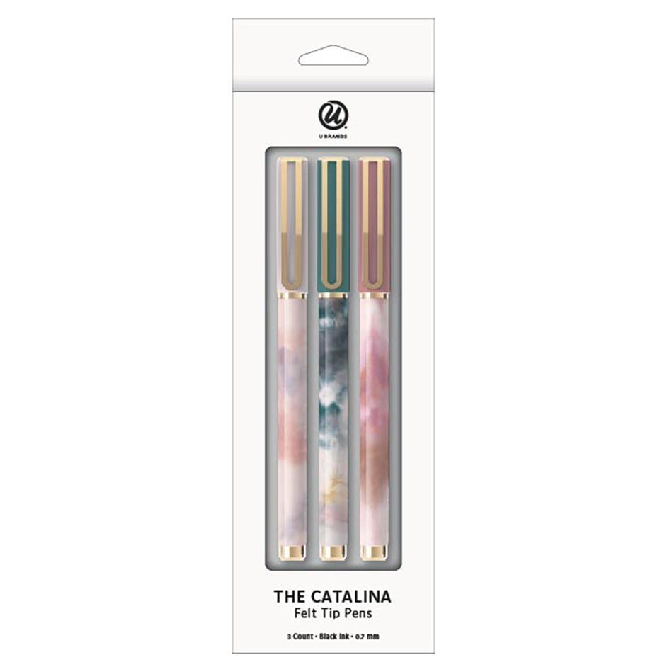 U Brands The Catalina 0.7mm Soft Dye Felt Tip Pens Black Ink Shop
