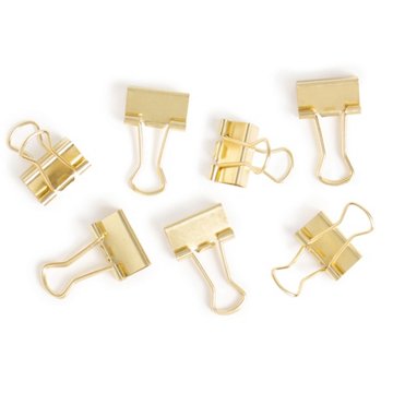 U Brands Mini Binder Clips - Gold, 40 ct