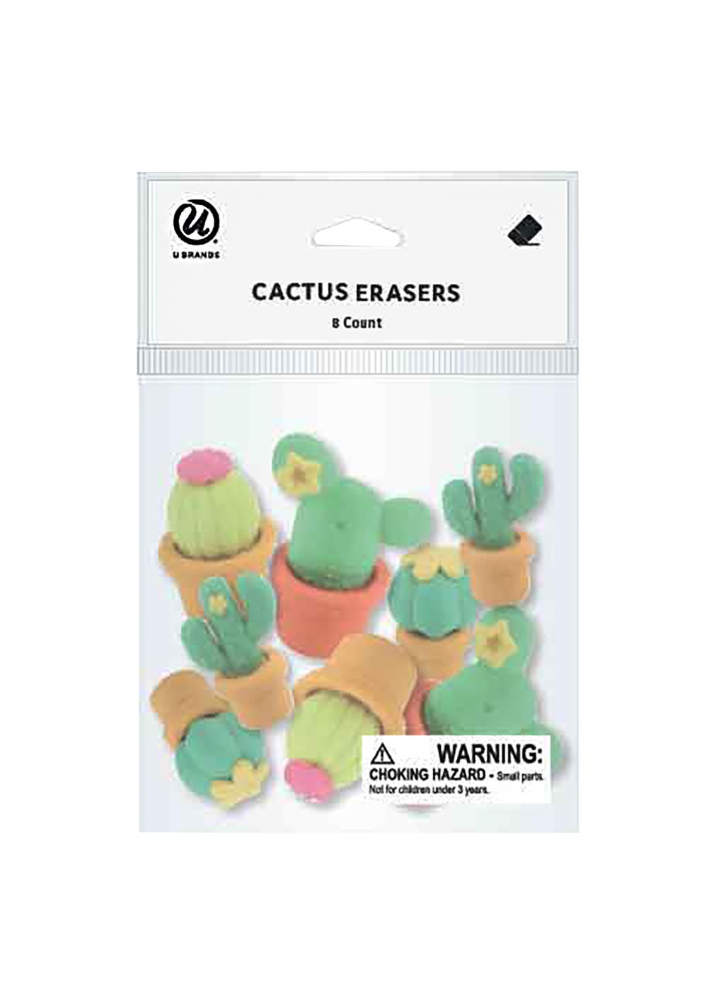 U Brands Cactus Erasers; image 1 of 2