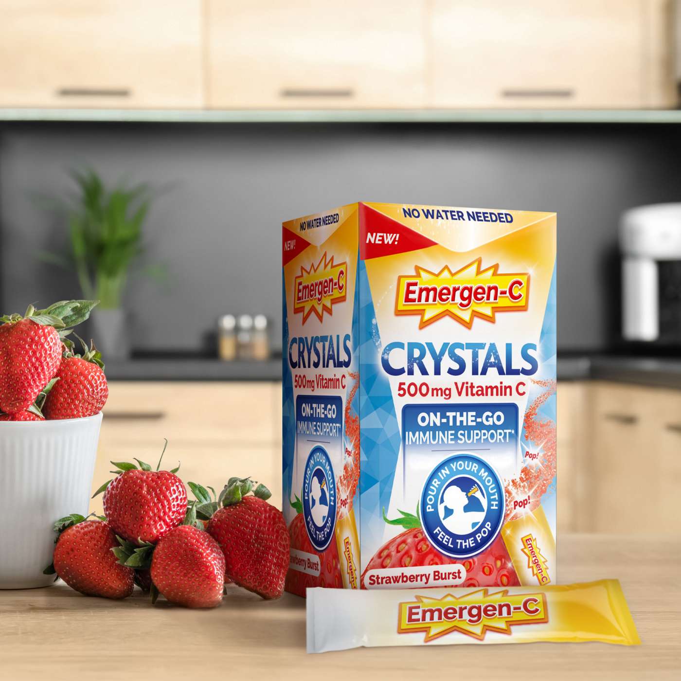 Emergen-C Crystals On-The-Go Packets - Strawberry Burst; image 3 of 8