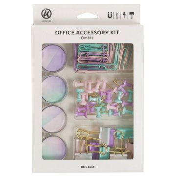 U Brands Office Accessory Kit - Ombre, 88 pc