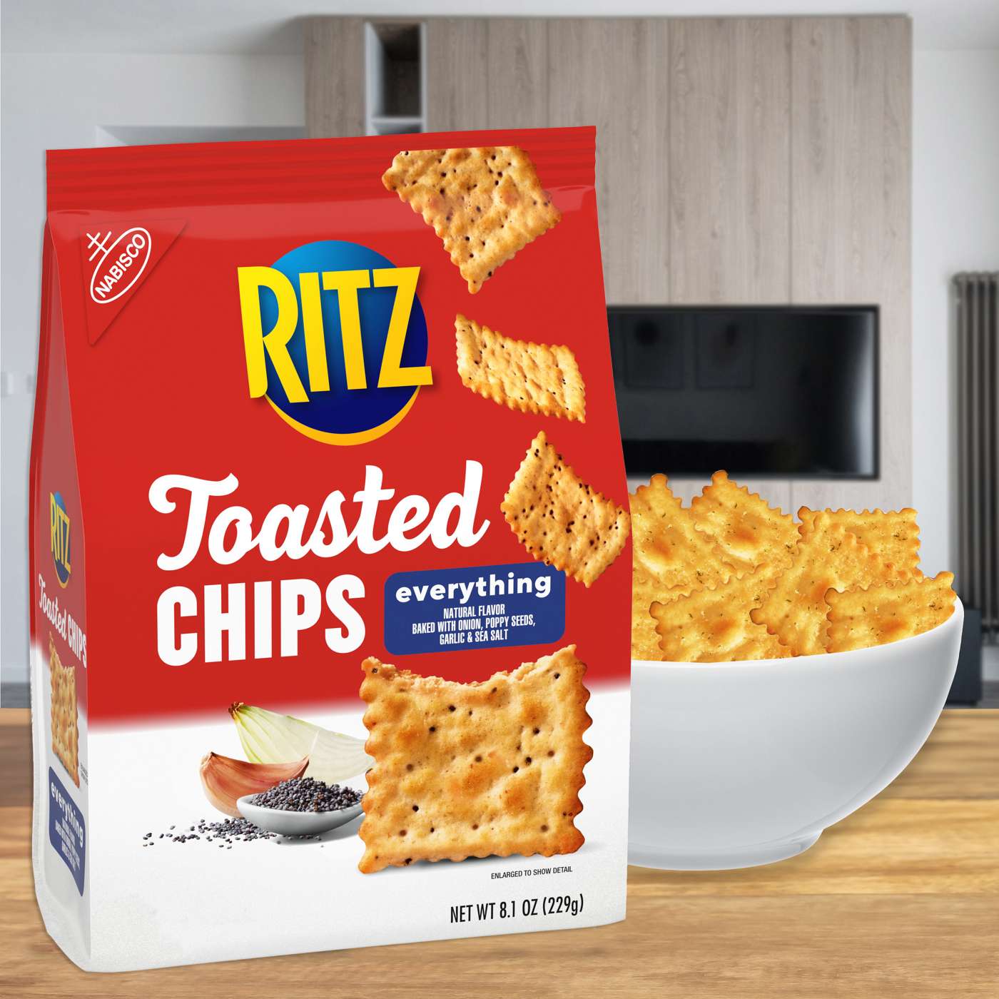 Ritz Toasted Chips Everything Crackers; image 4 of 9