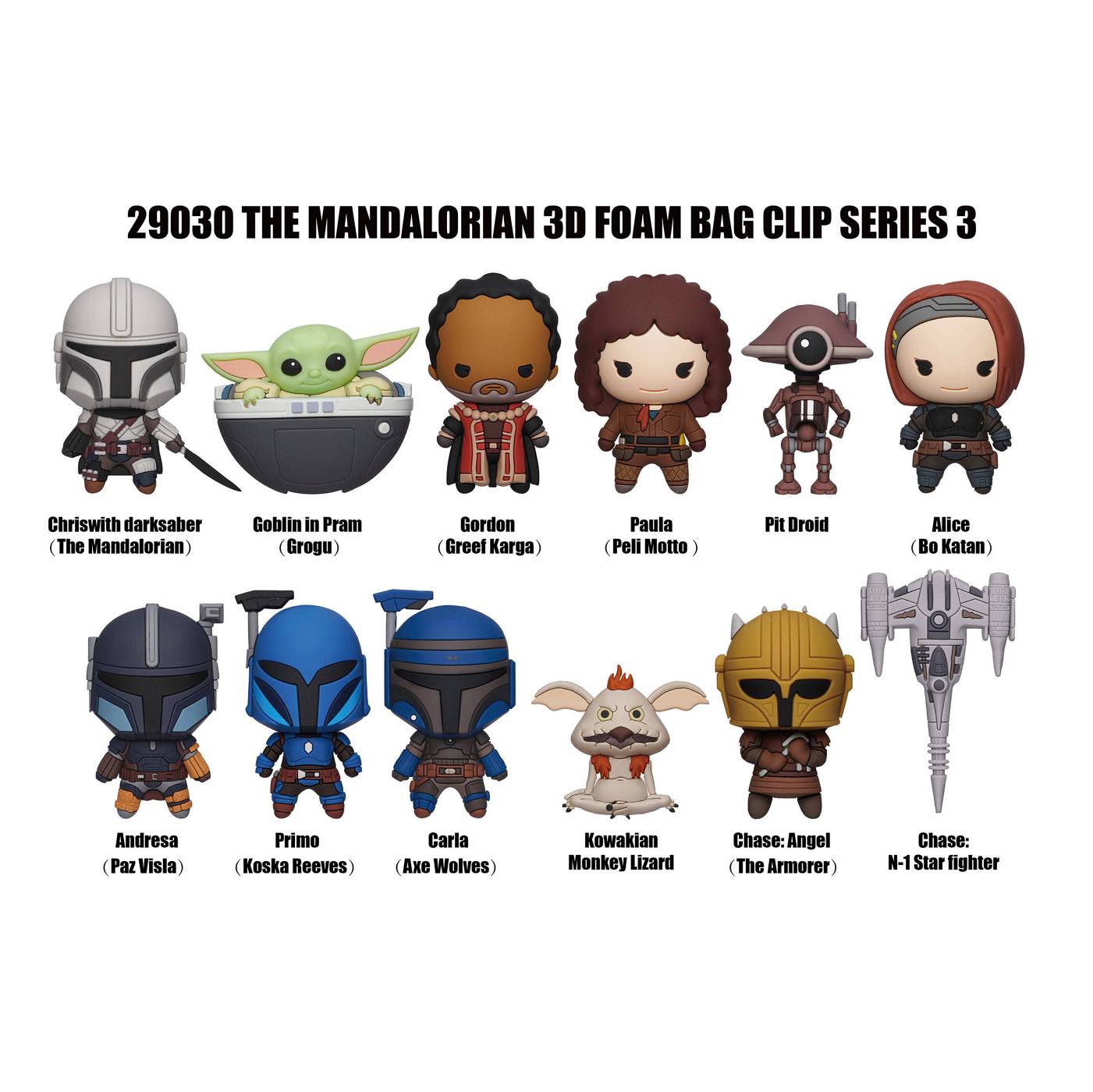 Monogram International Star Wars The Mandalorian Character Mystery Bag Clip - Series 3; image 2 of 2