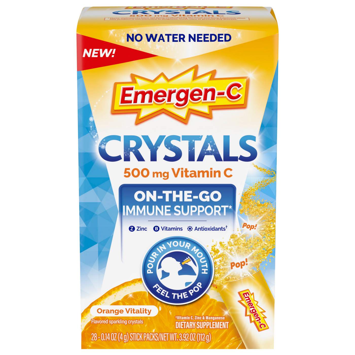 Emergen-C Crystals On-The-Go Packets - Orange Vitality; image 1 of 8