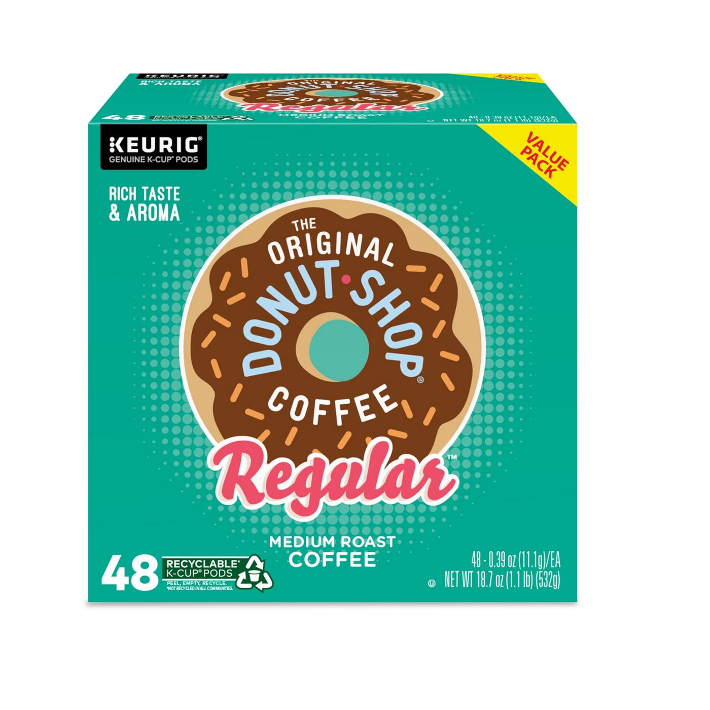 Donut Shop Regular Medium Roast Single Serve Coffee K-Cups Value Pack; image 1 of 4