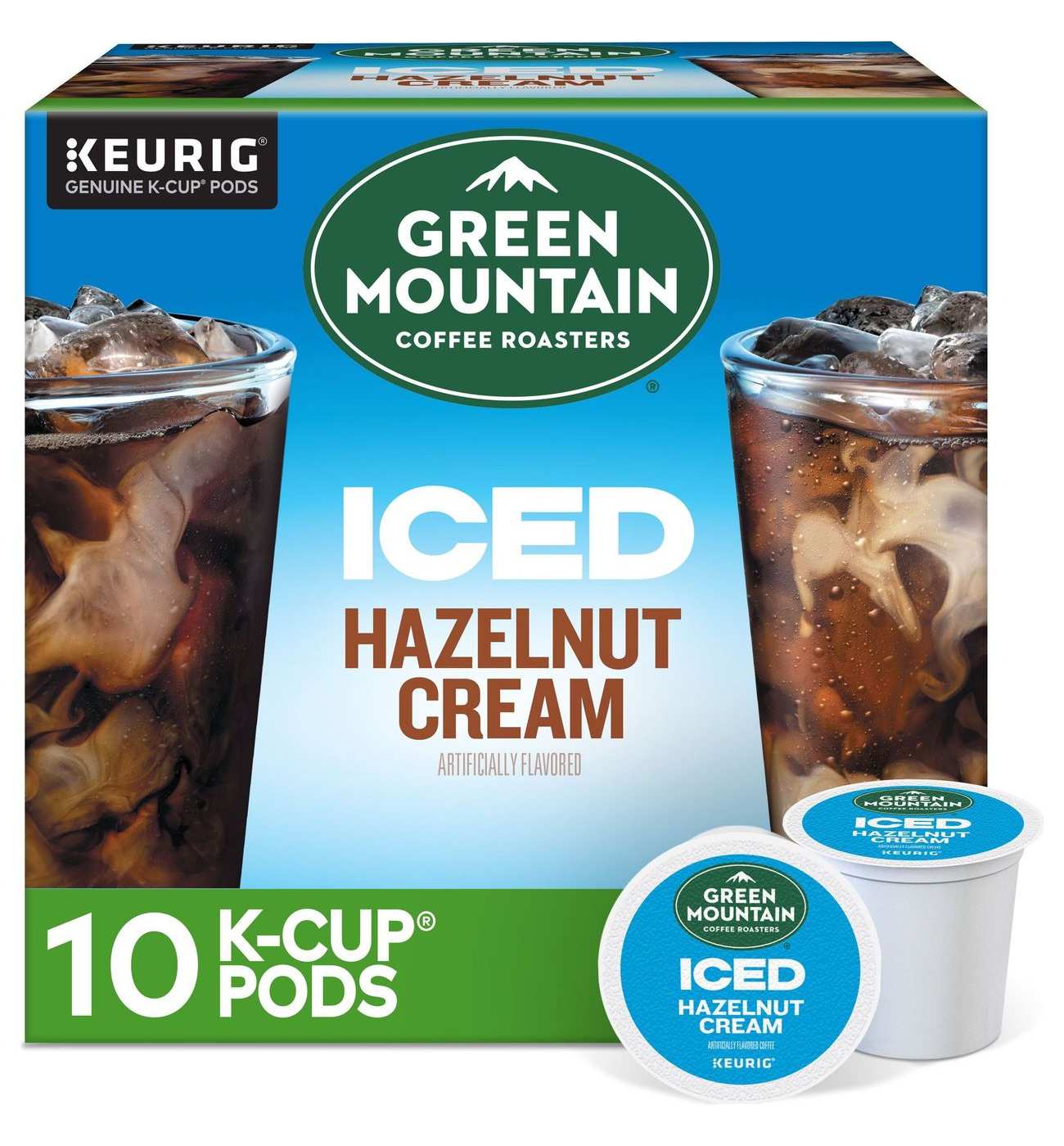 Green Mountain Coffee Brew Over Ice Hazelnut Cream Single Serve Coffee KCups Shop Coffee at HEB