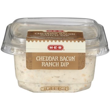 H-E-B Cheddar Bacon Ranch Dip, 12 oz