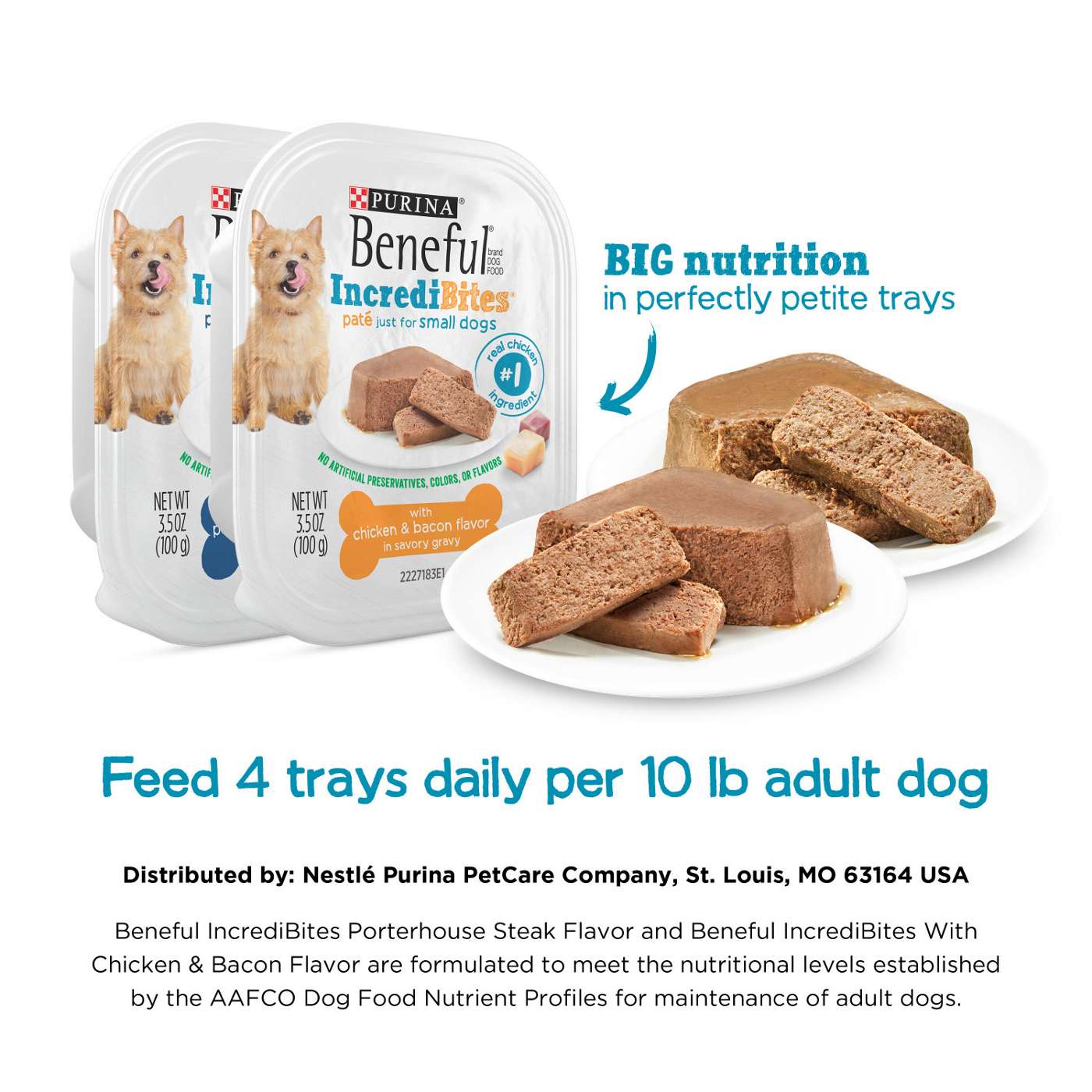 Beneful Beneful IncrediBites With Chicken and Natural Bacon Flavor and Porterhouse Steak Flavor Wet Dog Food Variety Pack; image 3 of 7