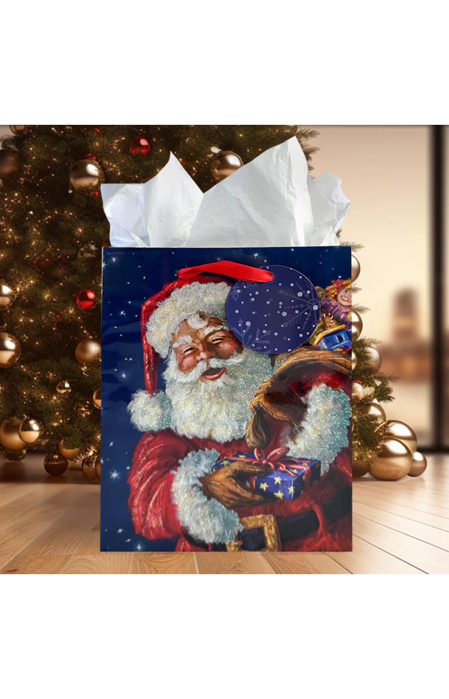 Destination Holiday Toy Sack Santa Christmas Gift Bag - Small; image 2 of 3