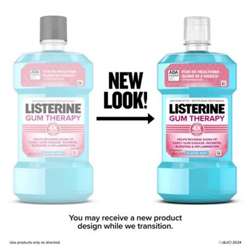 Listerine Gum Therapy Antiplaque & Gingivitis Antiseptic Mouthwash - Glacier Mint