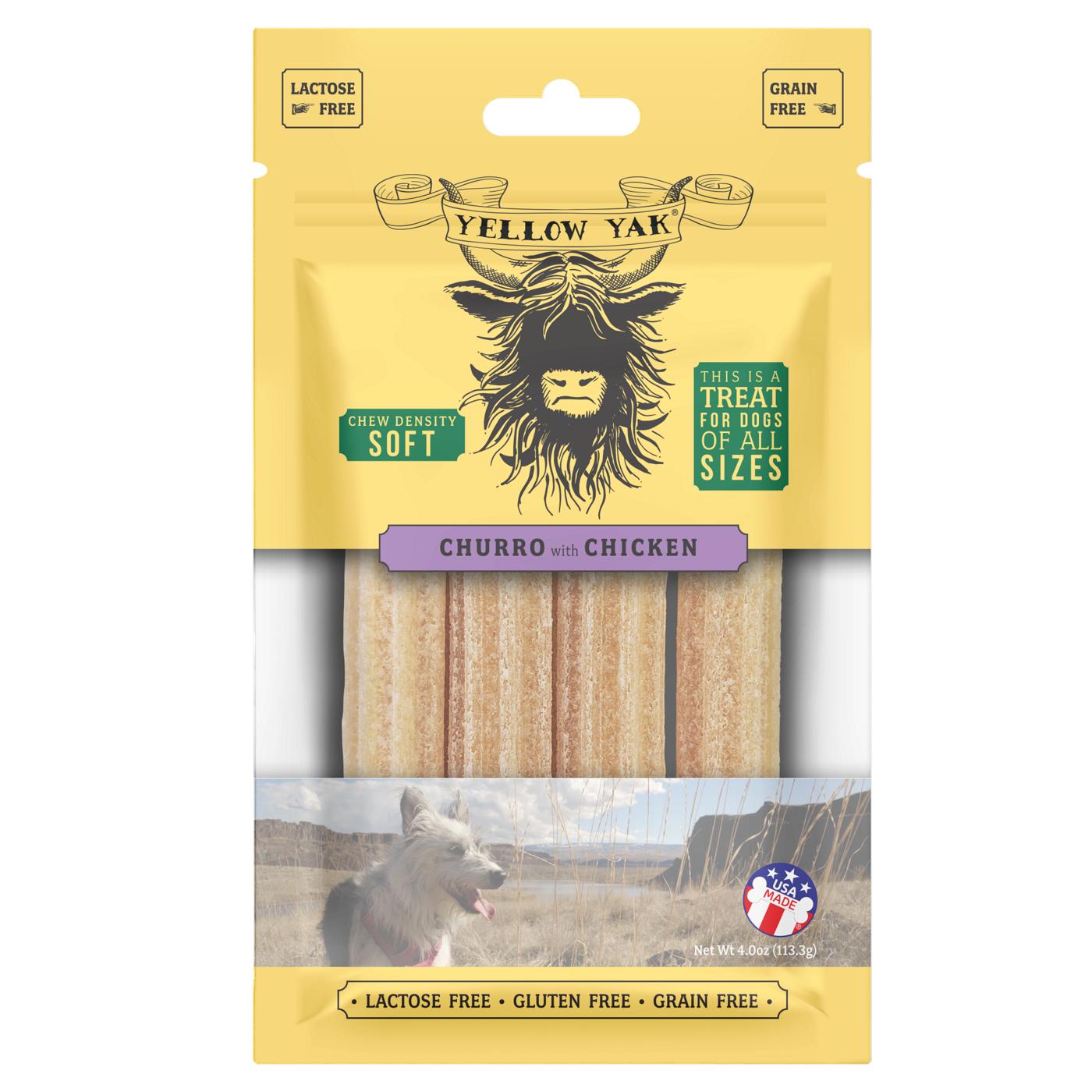 Yellow Yak Churro with Chicken Soft Chews Dog Treats; image 1 of 2