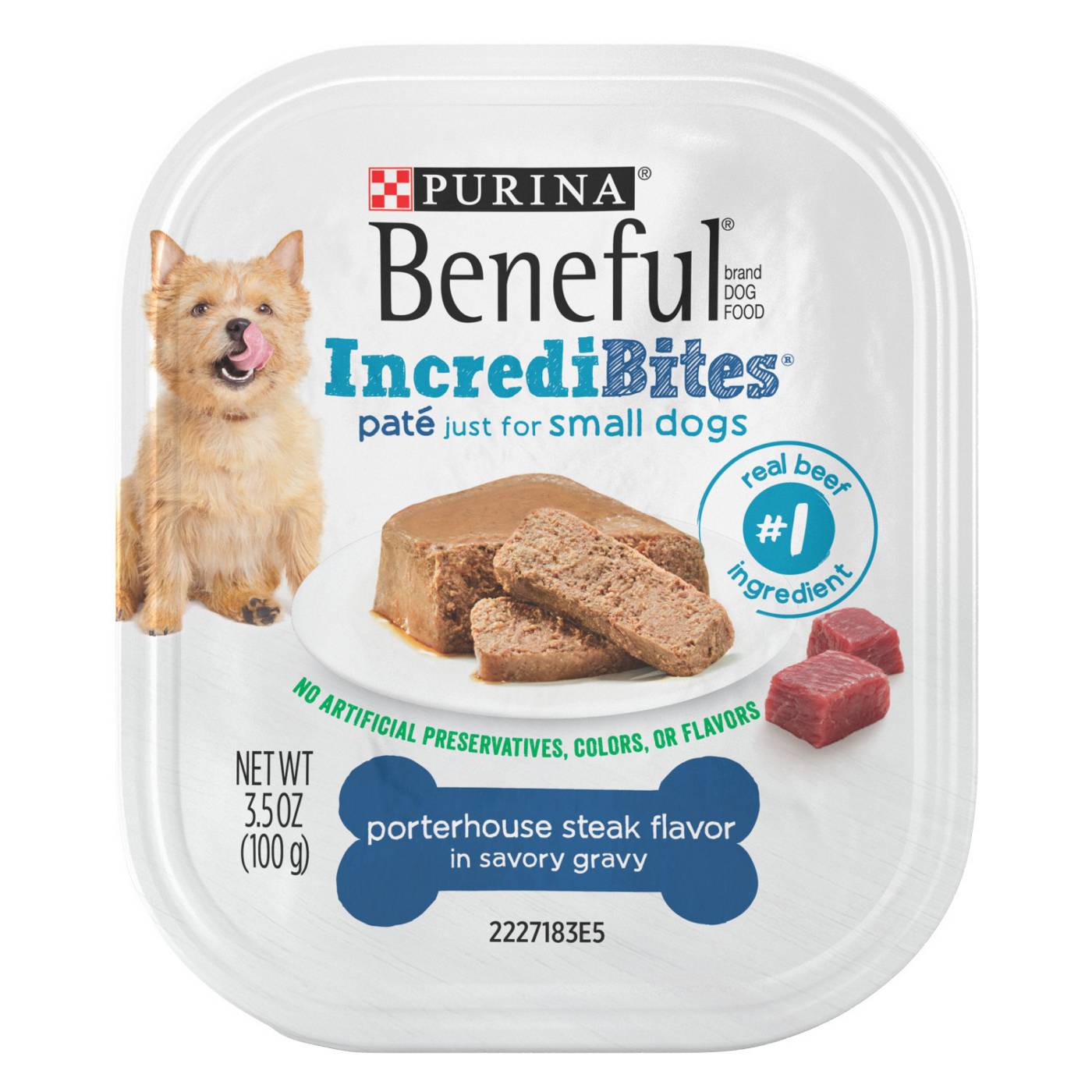 Beneful Beneful IncrediBites Pate Wet Dog Food for Small Dogs Porterhouse Steak Flavor in a Savory Gravy; image 1 of 5