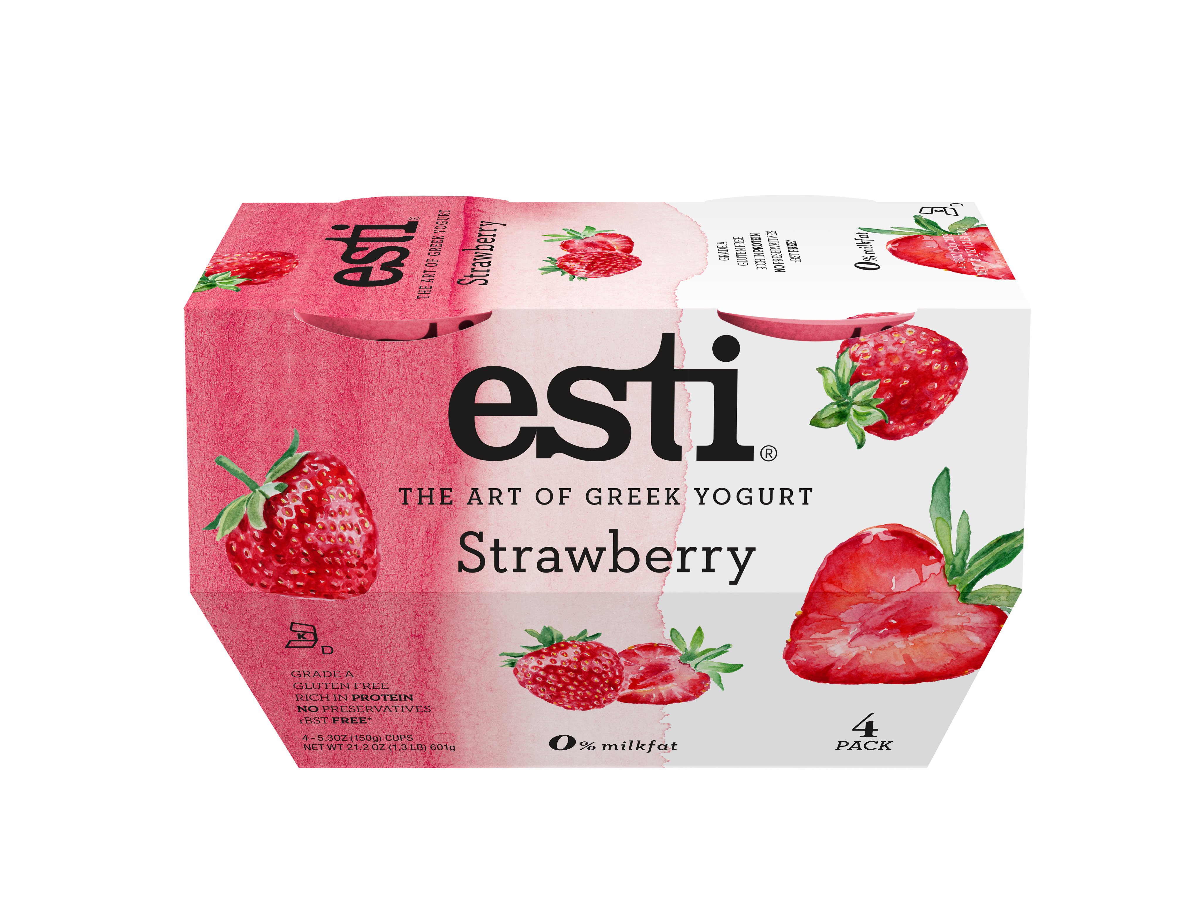 Esti Strawberry Greek Yogurt 0, 4 pk Shop at HEB