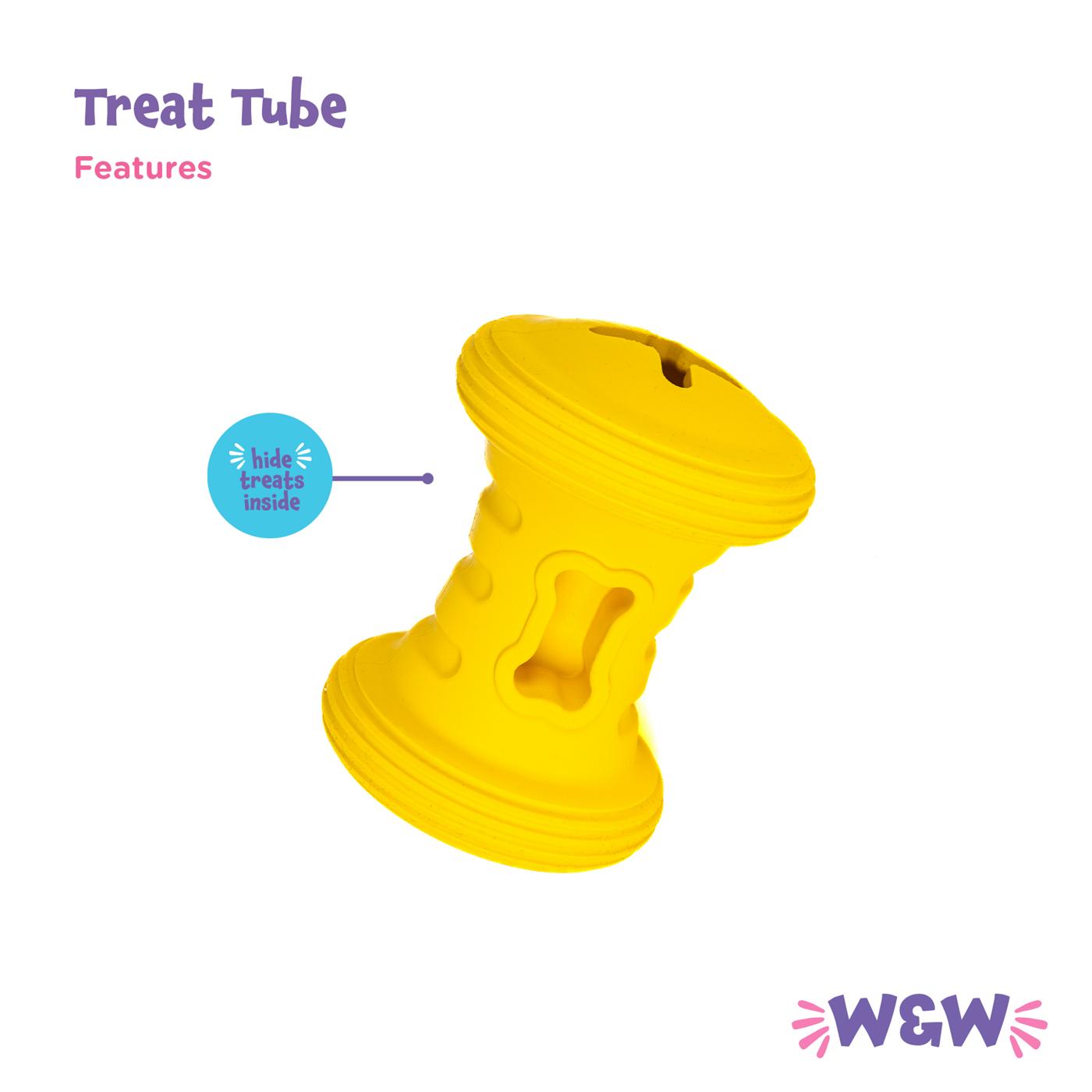 Woof & Whiskers Rubber Treat Tube Dog Toy; image 2 of 4