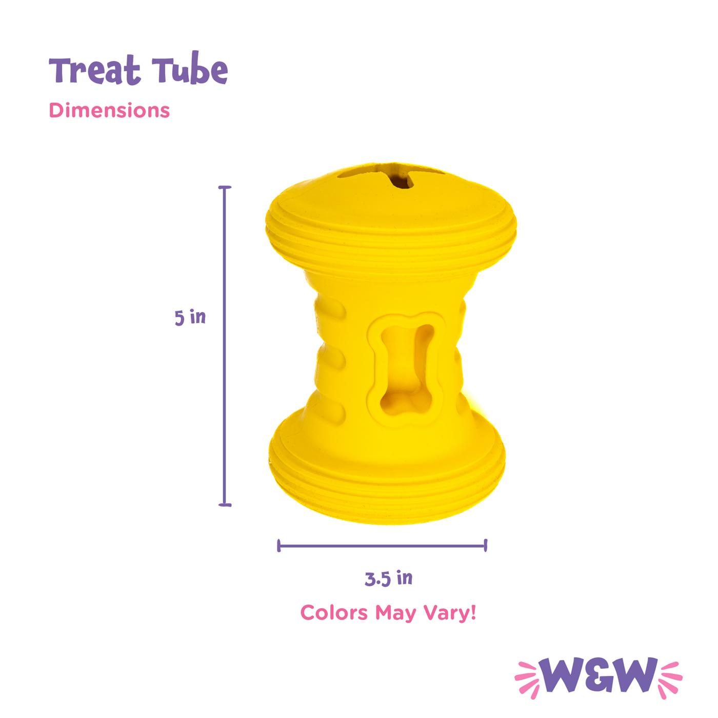 Woof & Whiskers Rubber Treat Tube Dog Toy; image 4 of 4
