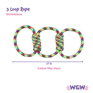 Woof & Whiskers 3 Loop Rope Dog Toy