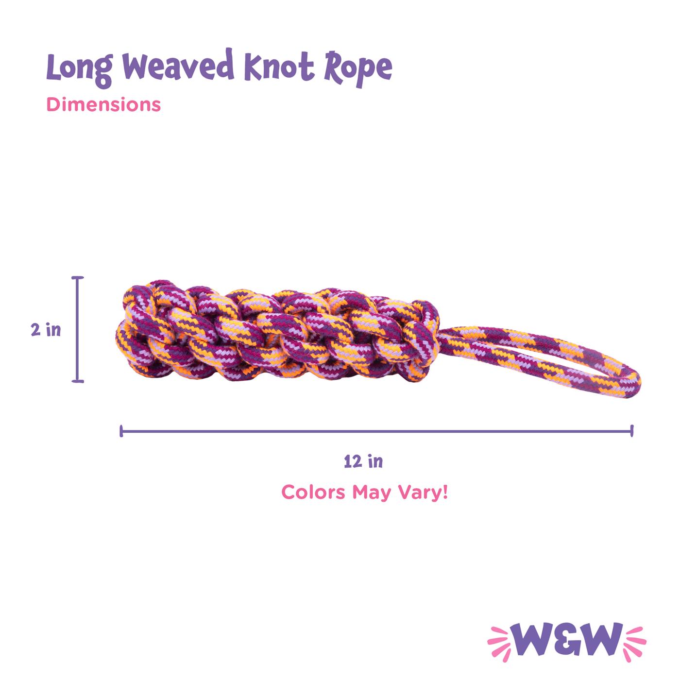 Woof & Whiskers Long Weaved Knot Rope Dog Toy; image 2 of 2