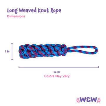 Woof & Whiskers Long Weaved Knot Rope Dog Toy