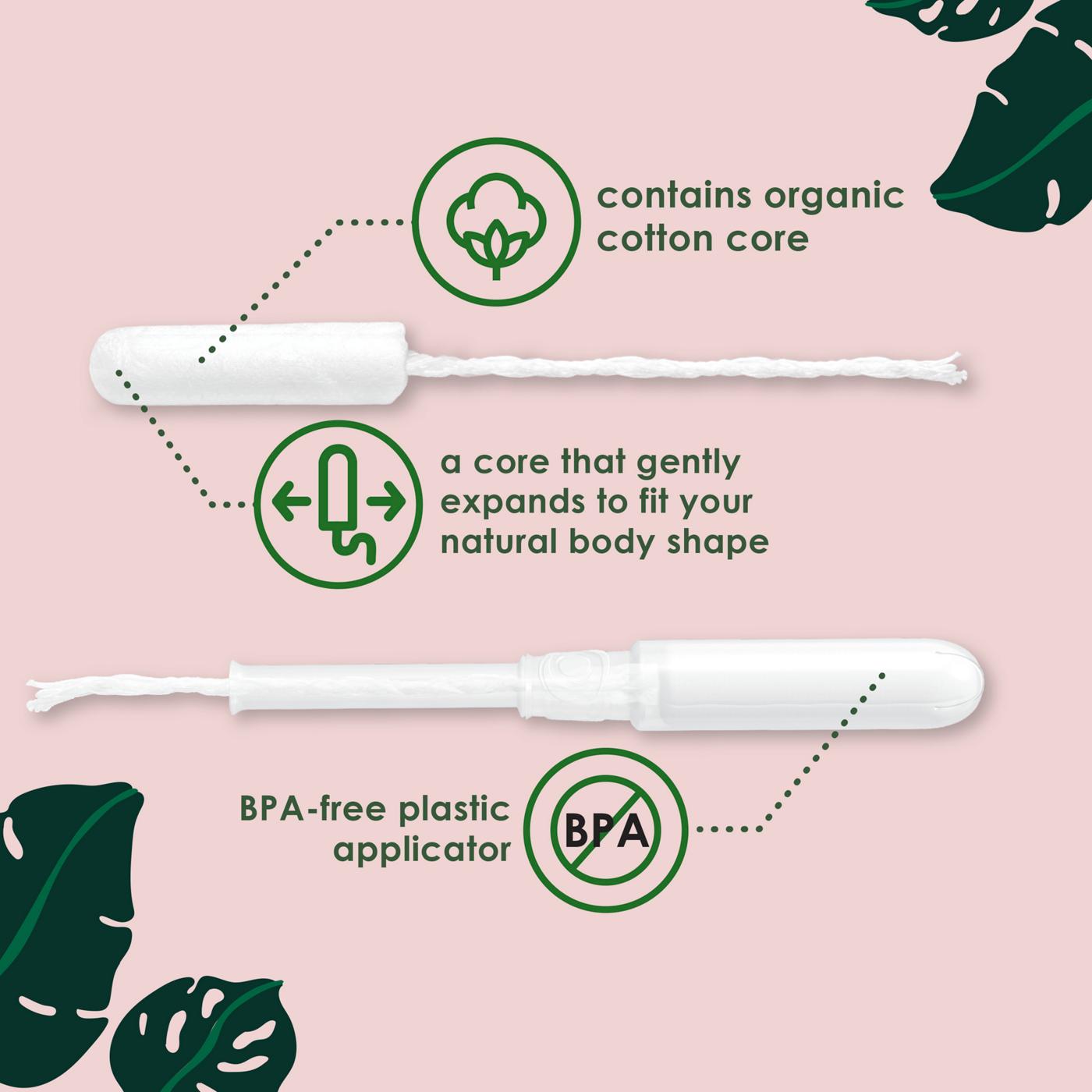 L. Organic Cotton Core Tampons - Regular + Super; image 10 of 10