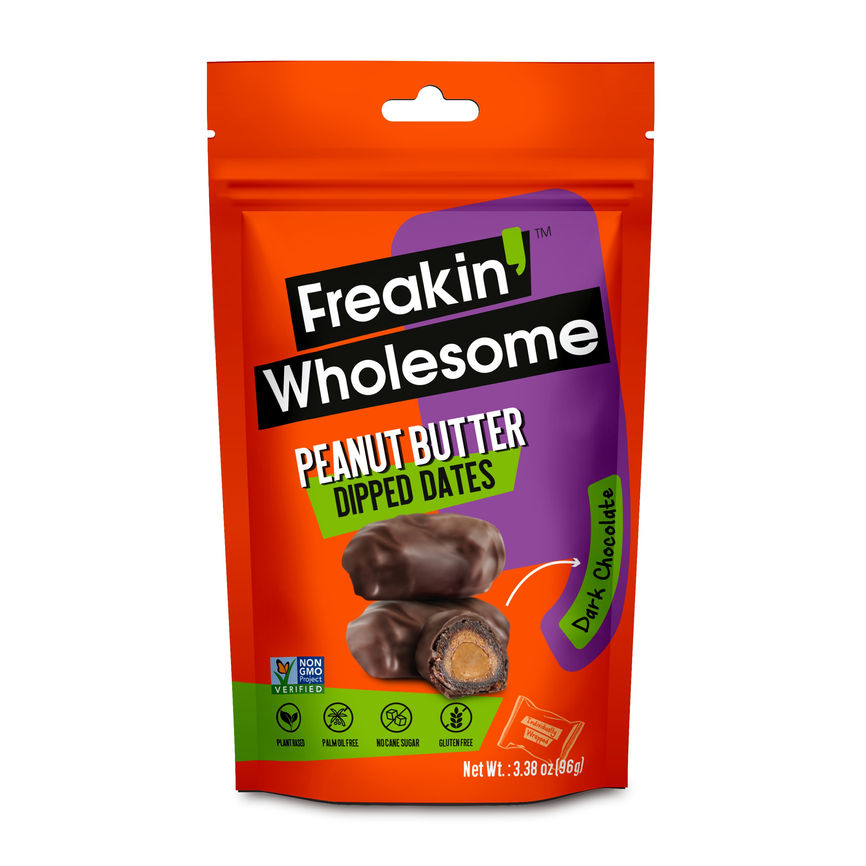Freakin' Wholesome Peanut Butter Dipped Dates (Dark Chocolate) Shop