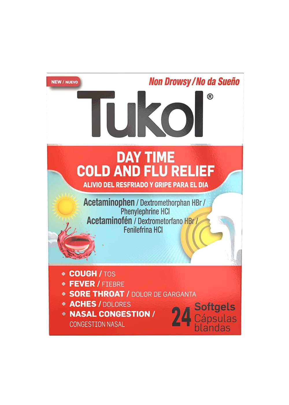 Tukol Day Time Cold And Flu Relief Softgels; image 1 of 2